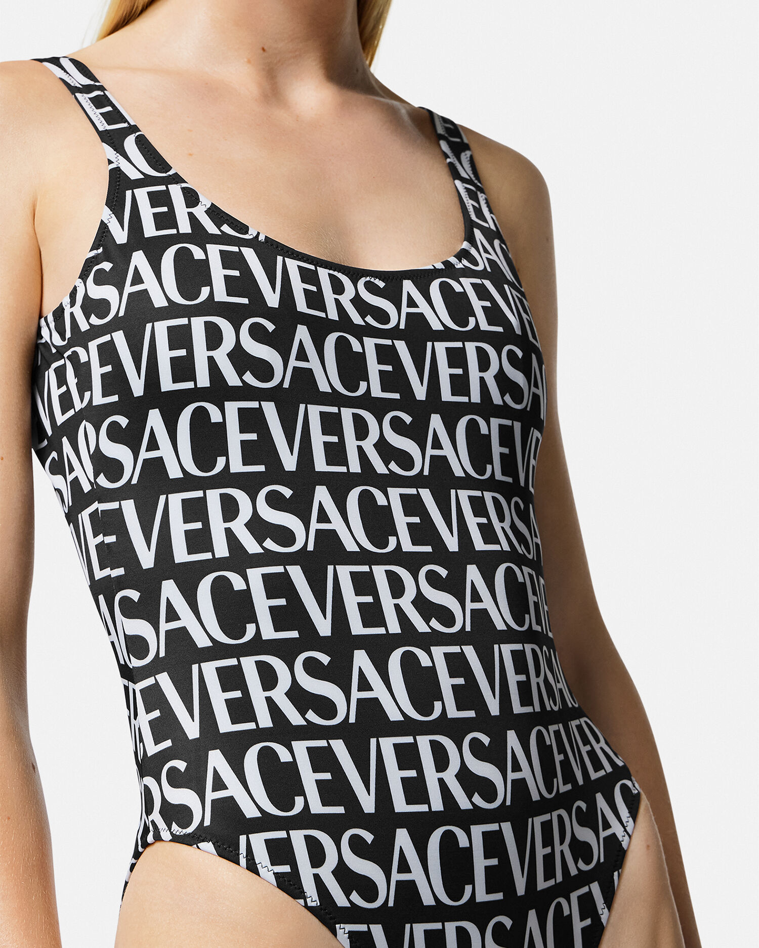 Versace Logo One-Piece Swimsuit for Women | US Online Store