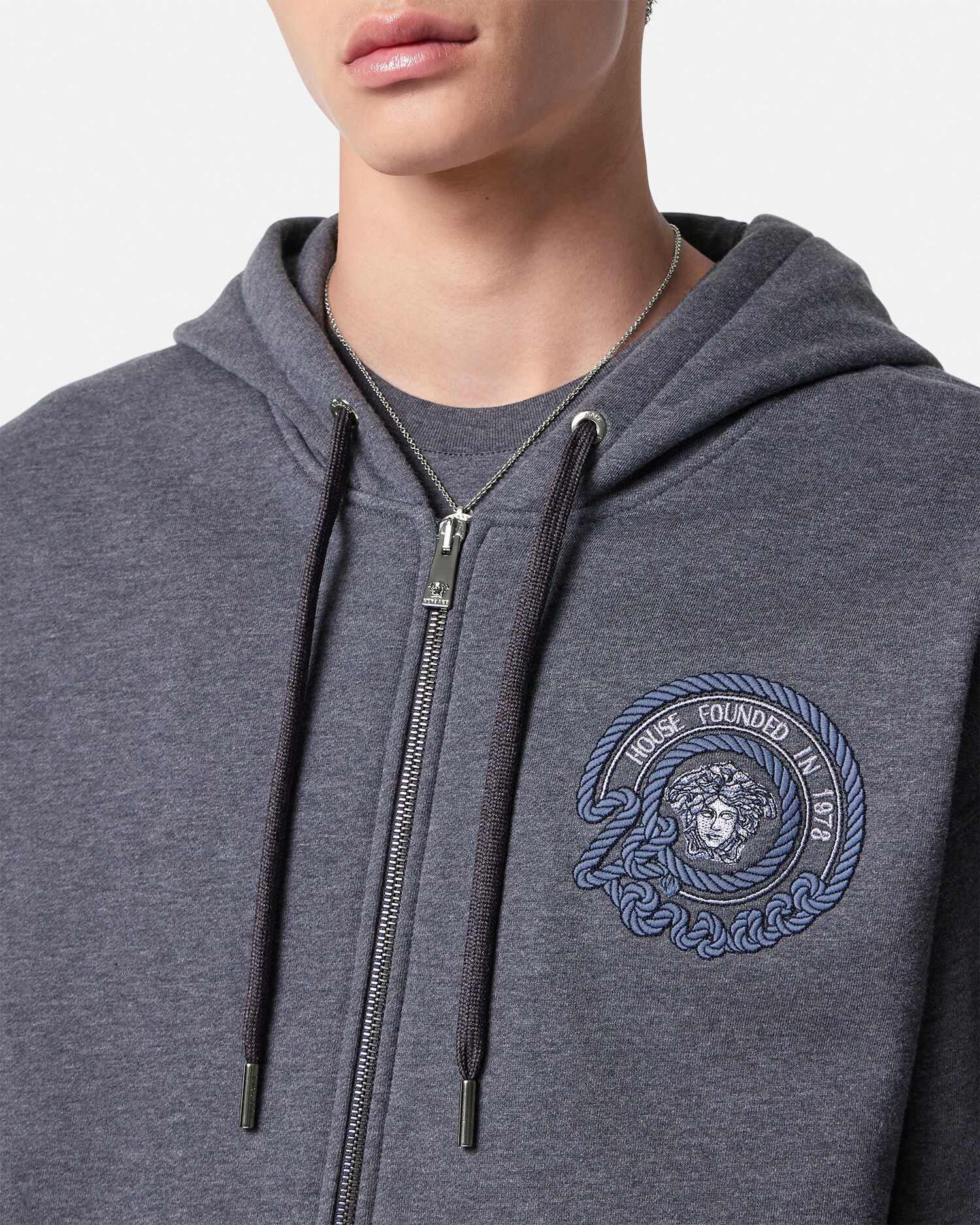 Versace new arrivals zip hoodie