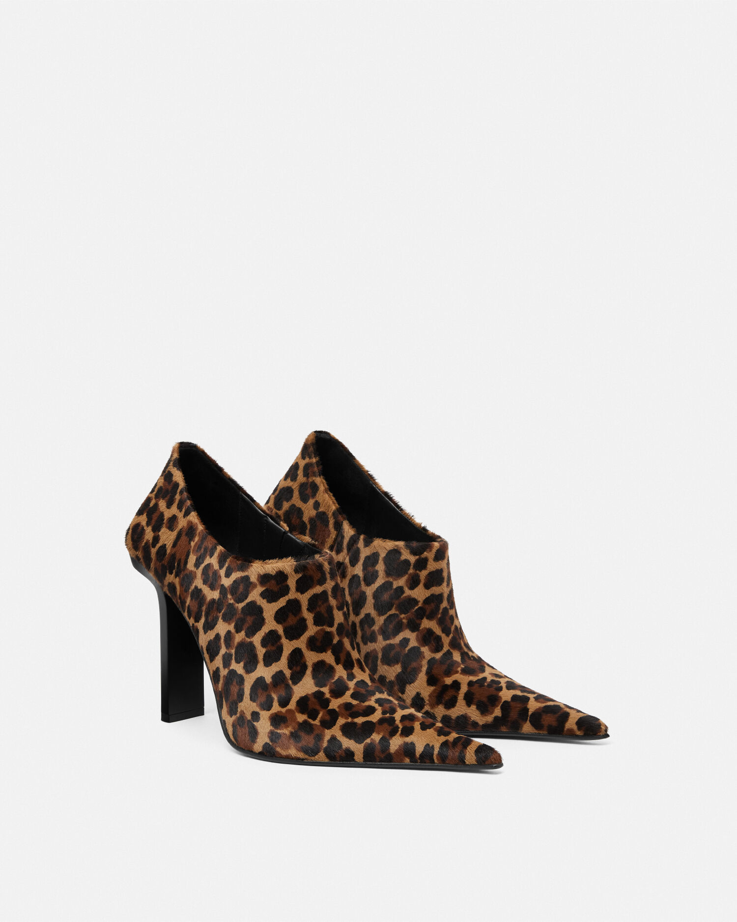 Leopard Slice Ankle Boots 105 mm