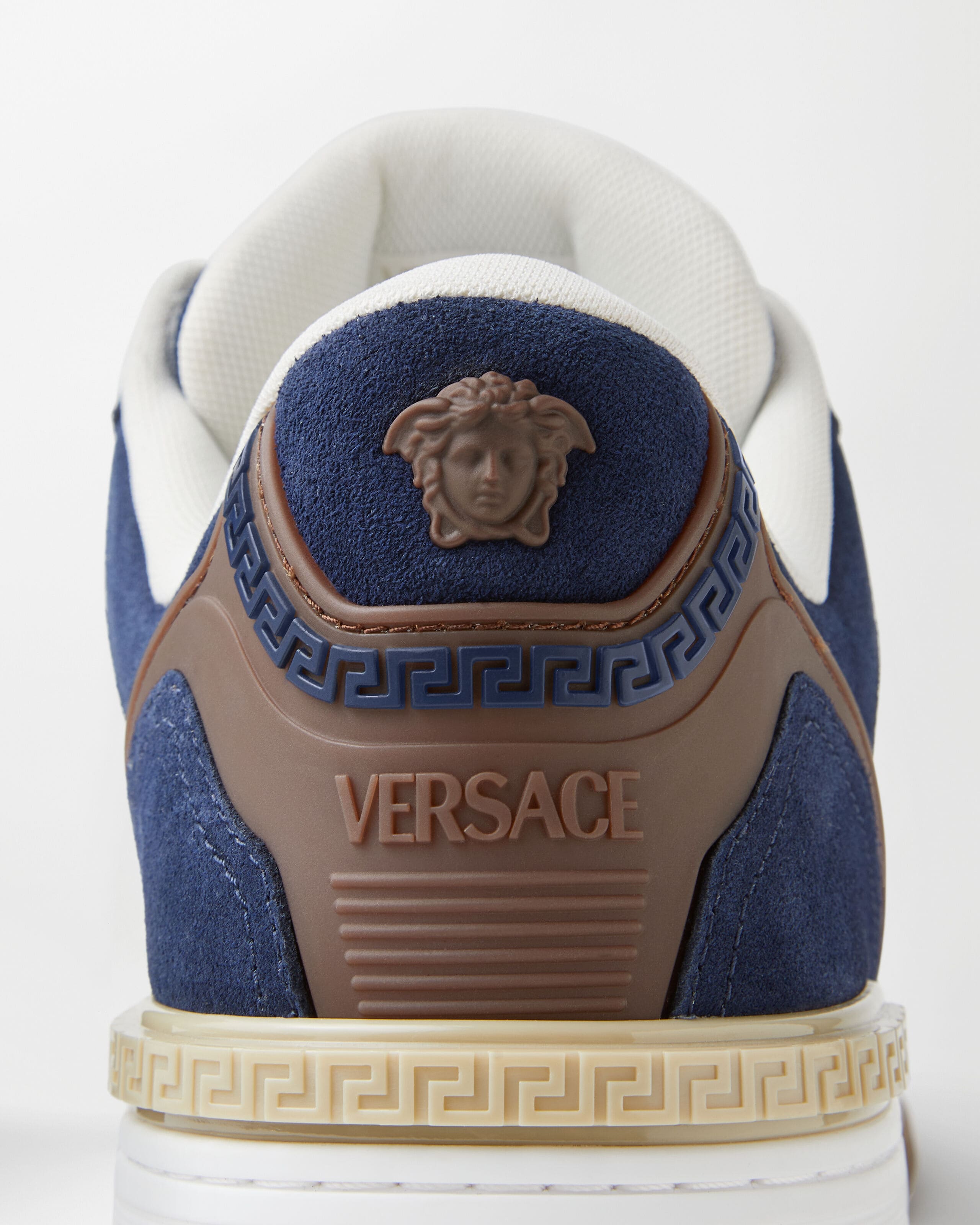 Biggie Basket Suede Sneakers Blue | VERSACE US