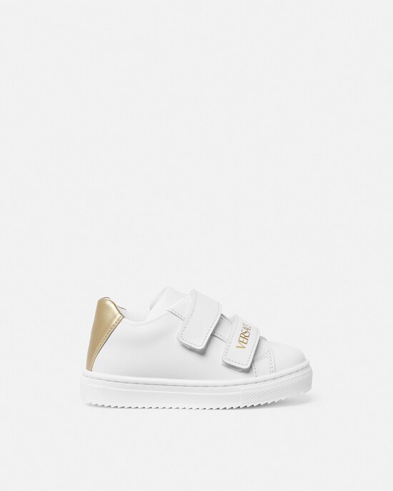 Versace Baby zapatillas de piel Blanco+Estampado 1