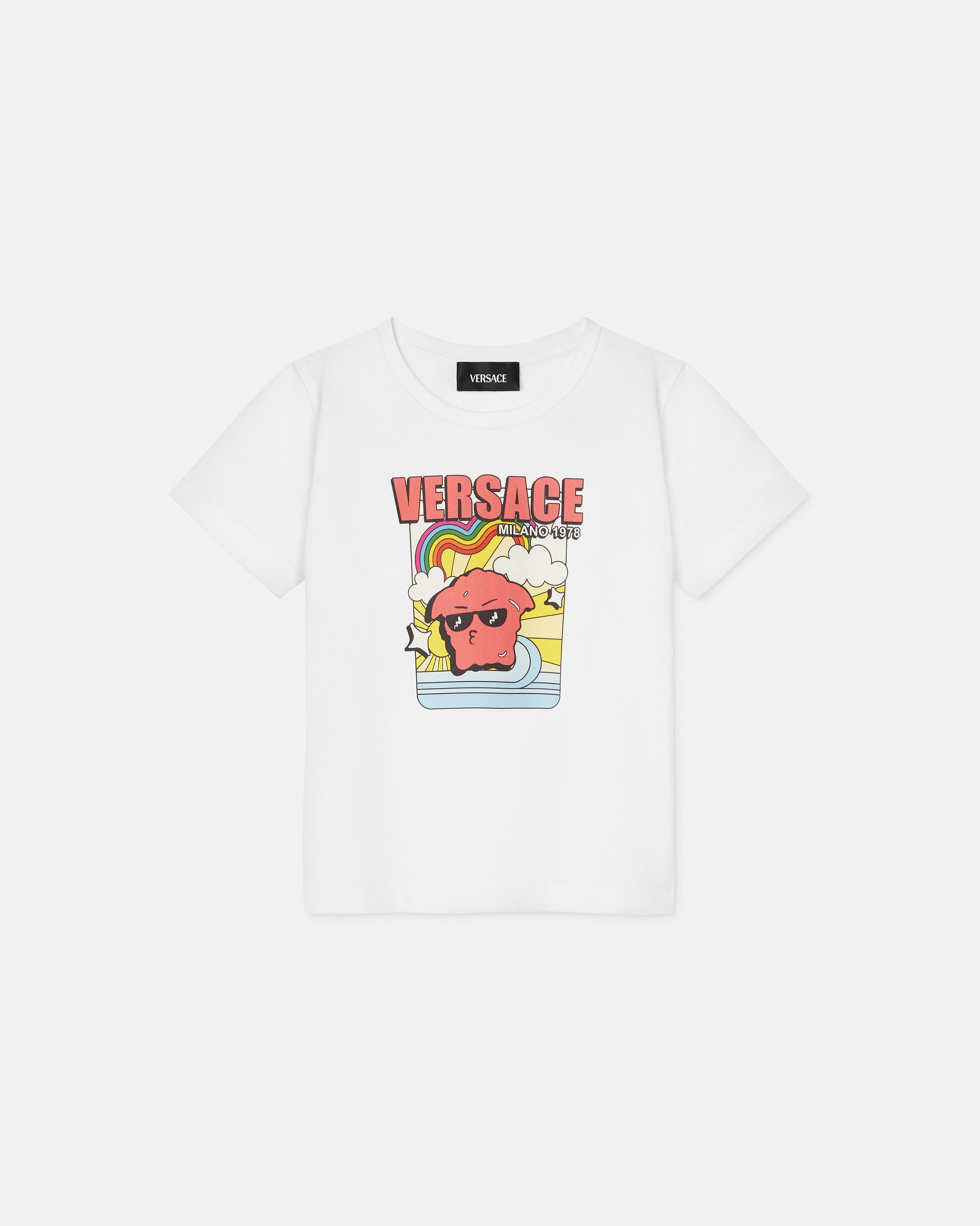 Kids Printed Cotton-Jersey T-Shirt | VERSACE US