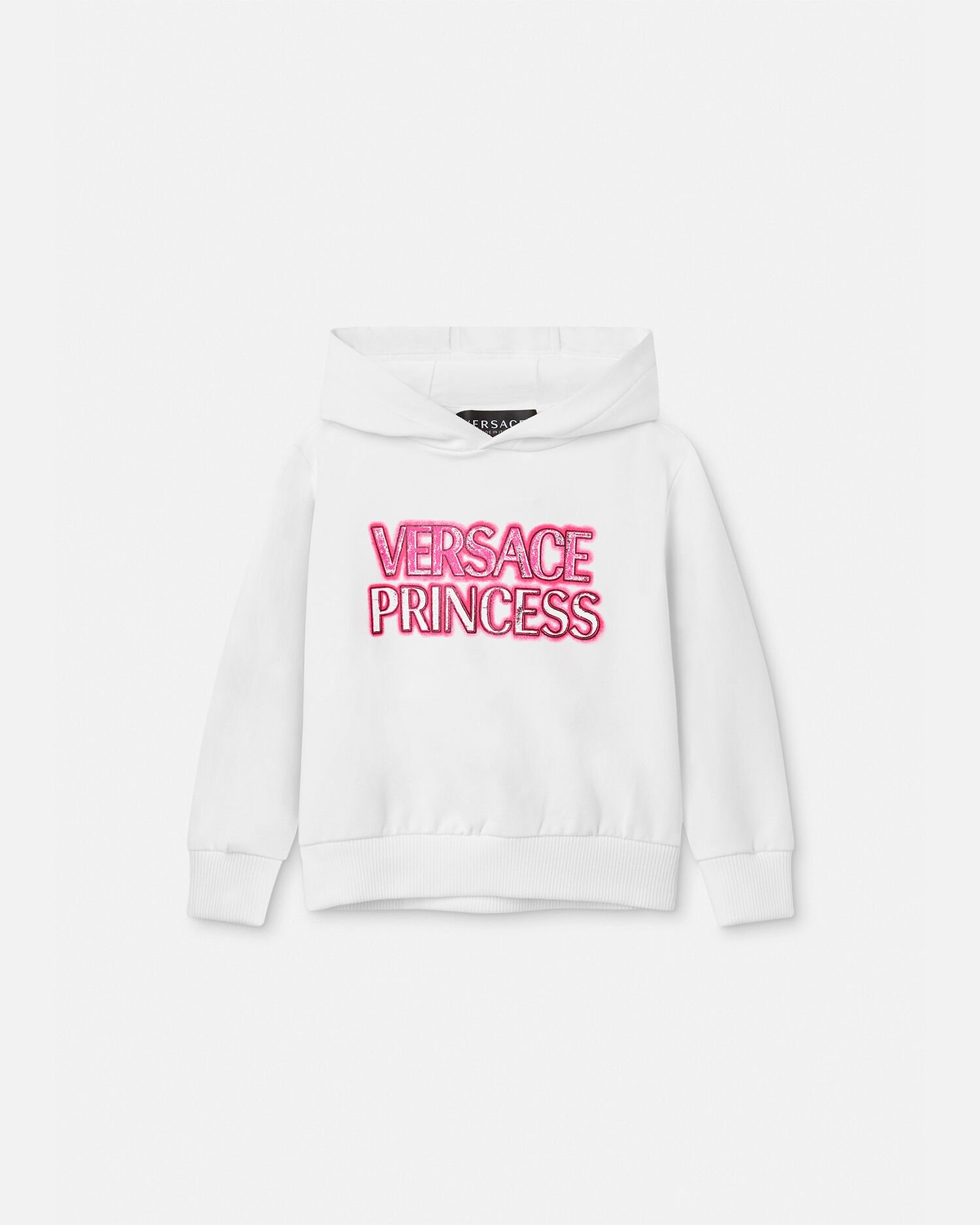 Princess Versace Logo Baby Hoodie White VERSACE US