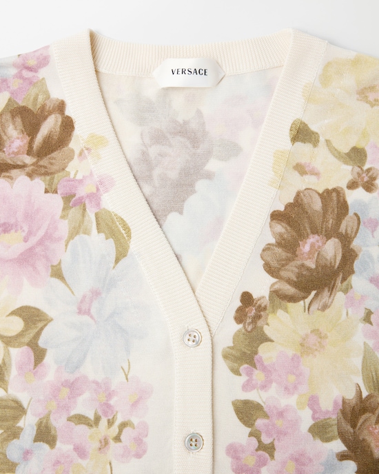 C&aacute;rdigan de punto de seda con estampado Multicolor 2