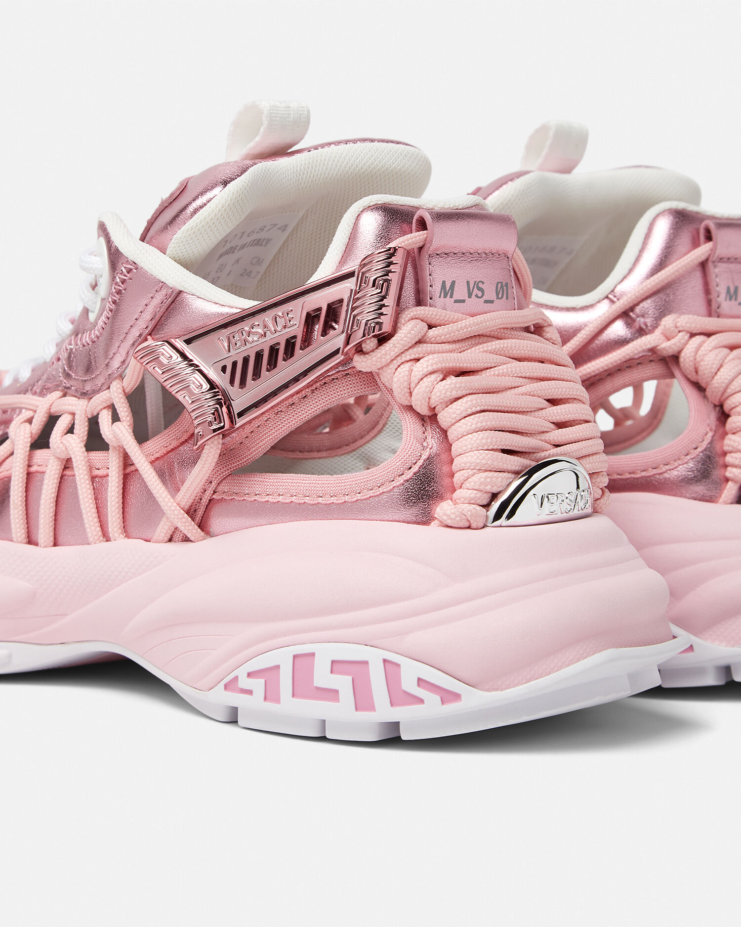 Versace Mercury M_VS_01 Metallic Sneakers Pink | VERSACE US