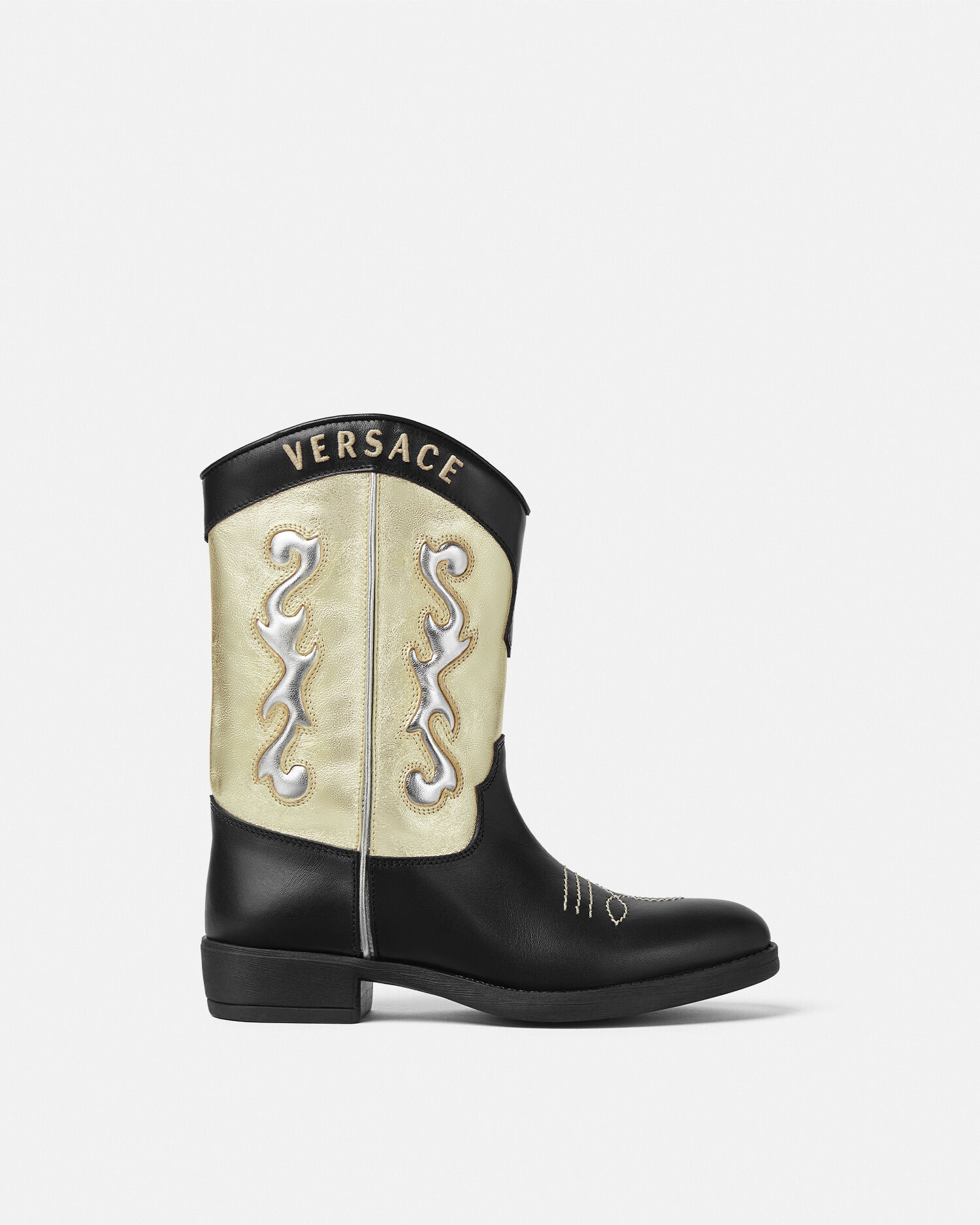 Embroidered Kids Texan Boots