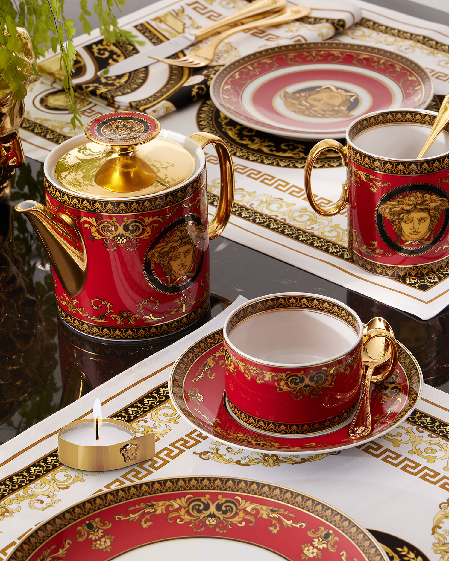 Versace tea sales coffee sugar set