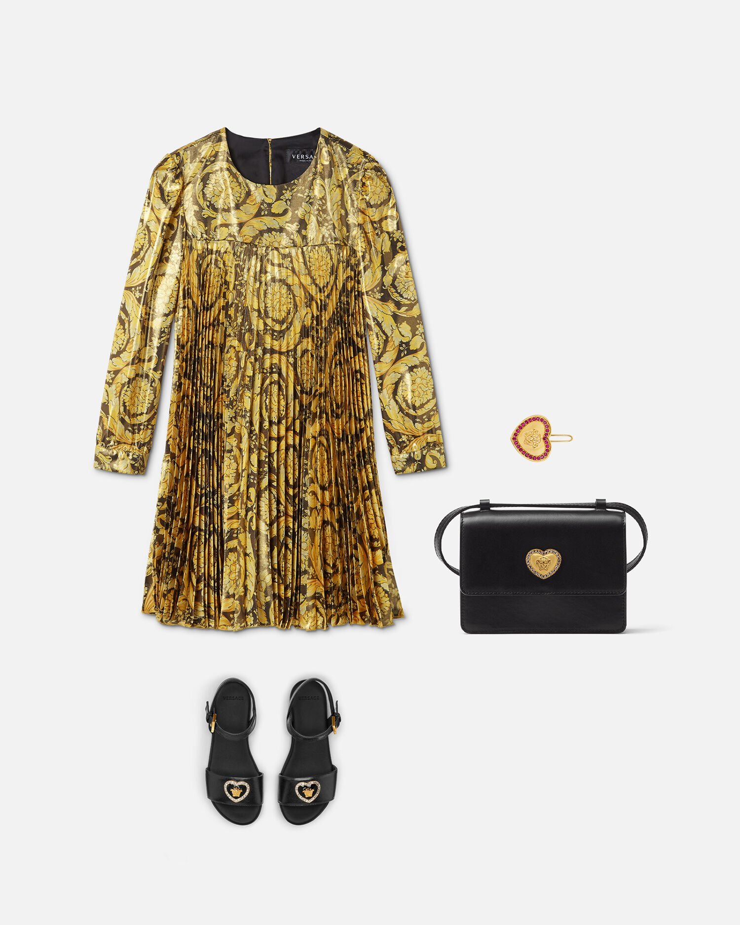 Versace new arrivals pleated dress