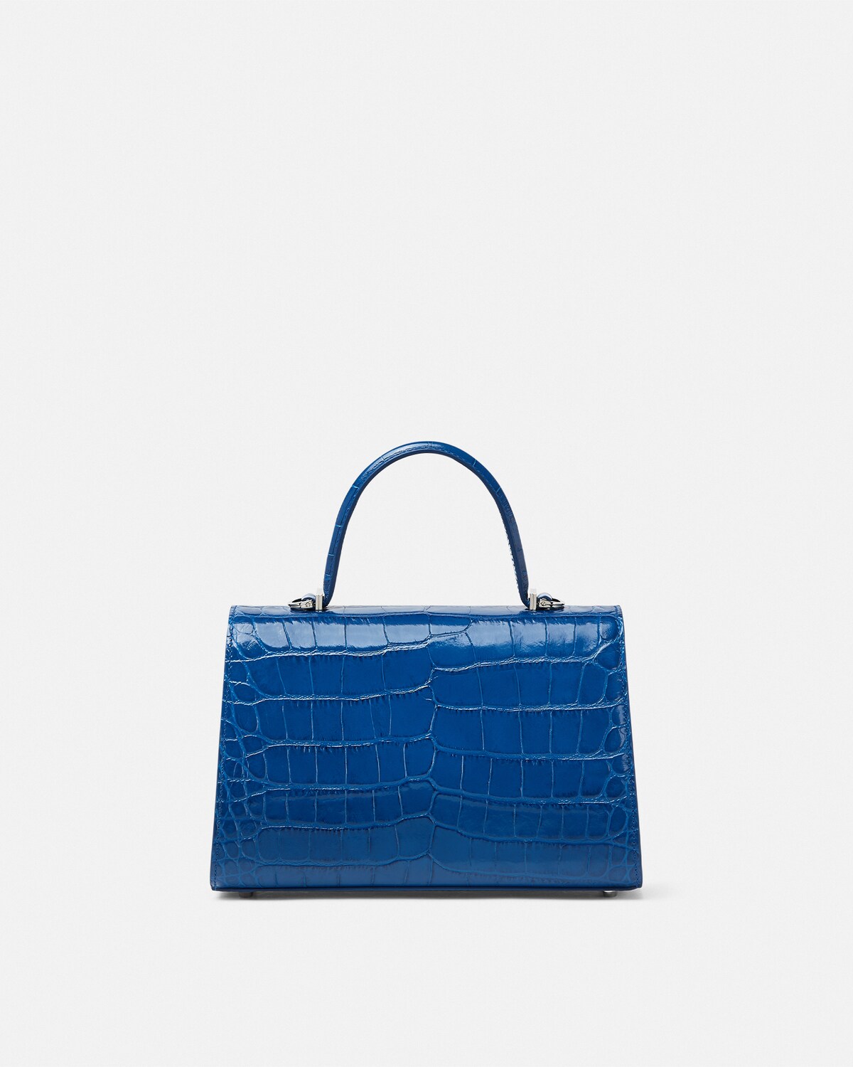 Versace Medusa '95 Henkeltasche mit Kroko-Effekt Blau 7