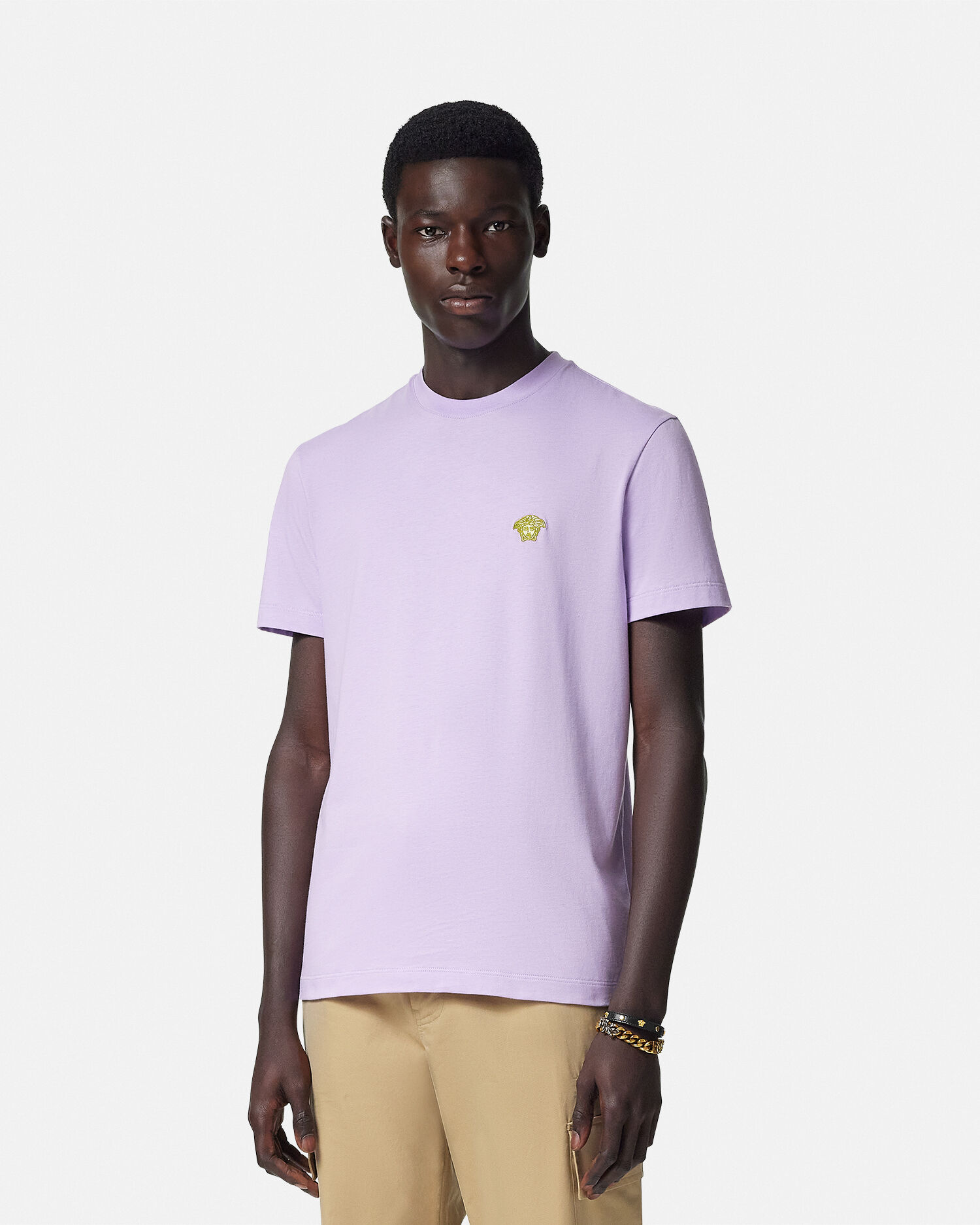 Medusa T Shirt Purple VERSACE US