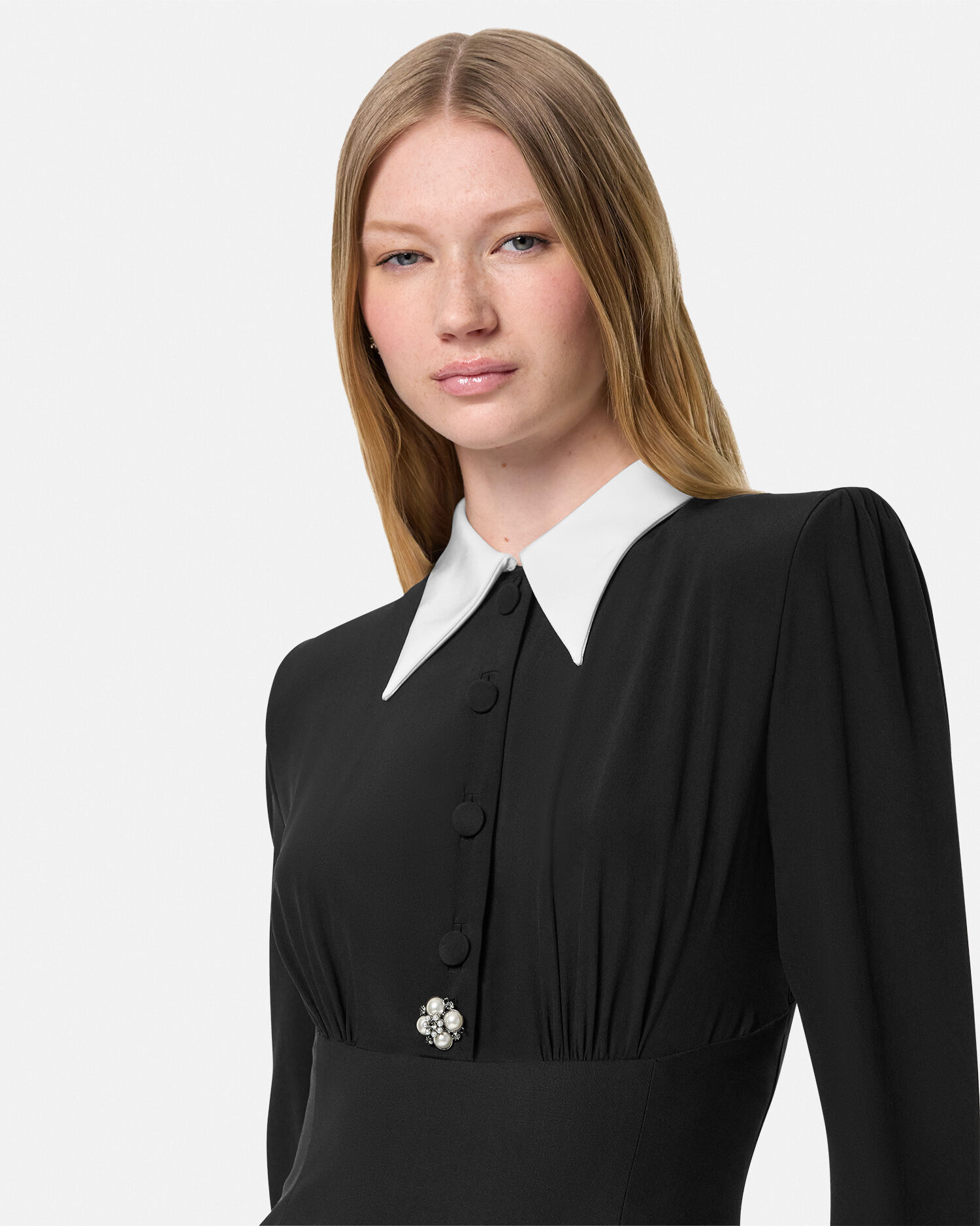 Versace dress black and white hot sale
