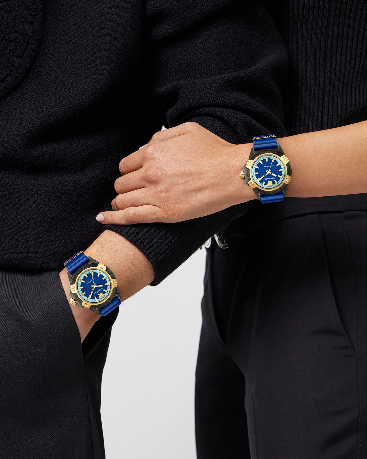 Icon Active Indiglo Watch Blue | Versace US