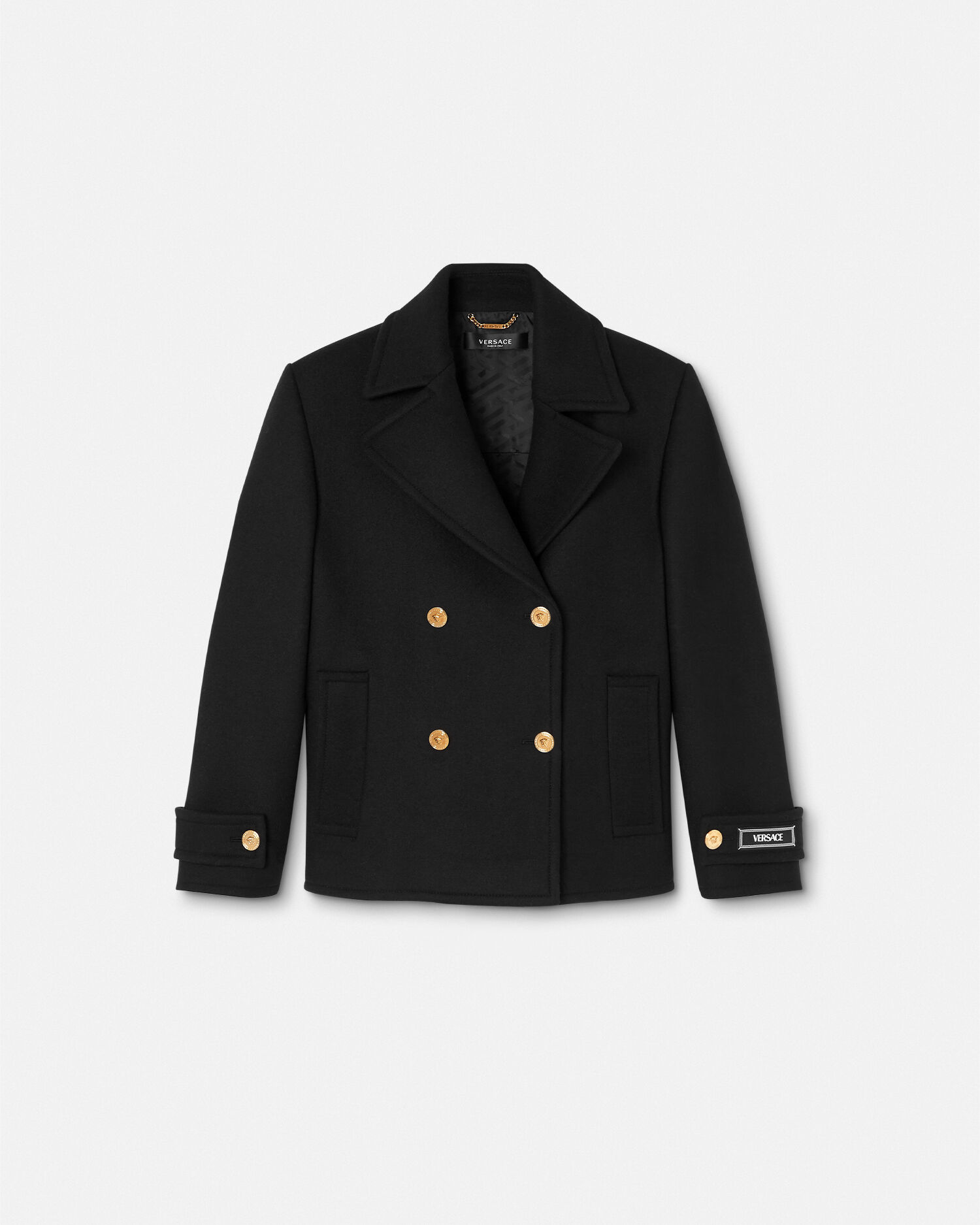 Versace new arrivals coat black