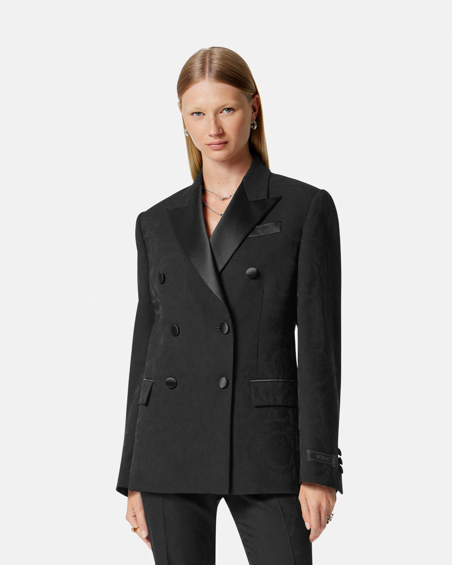 Versace Barocco Jacquard Double Breasted Blazer VERSACE