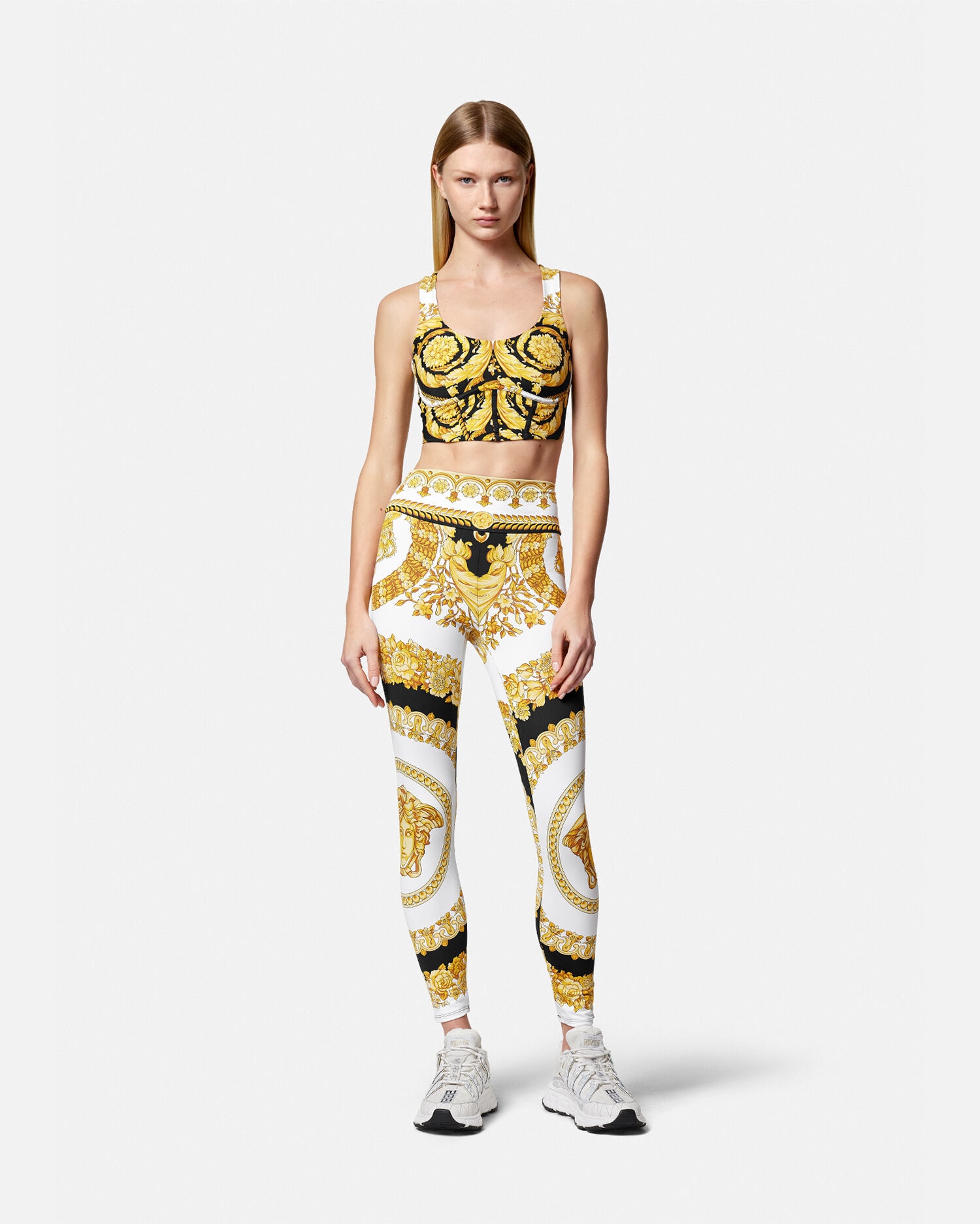 Crete de Fleur Gym Leggings Print VERSACE CA