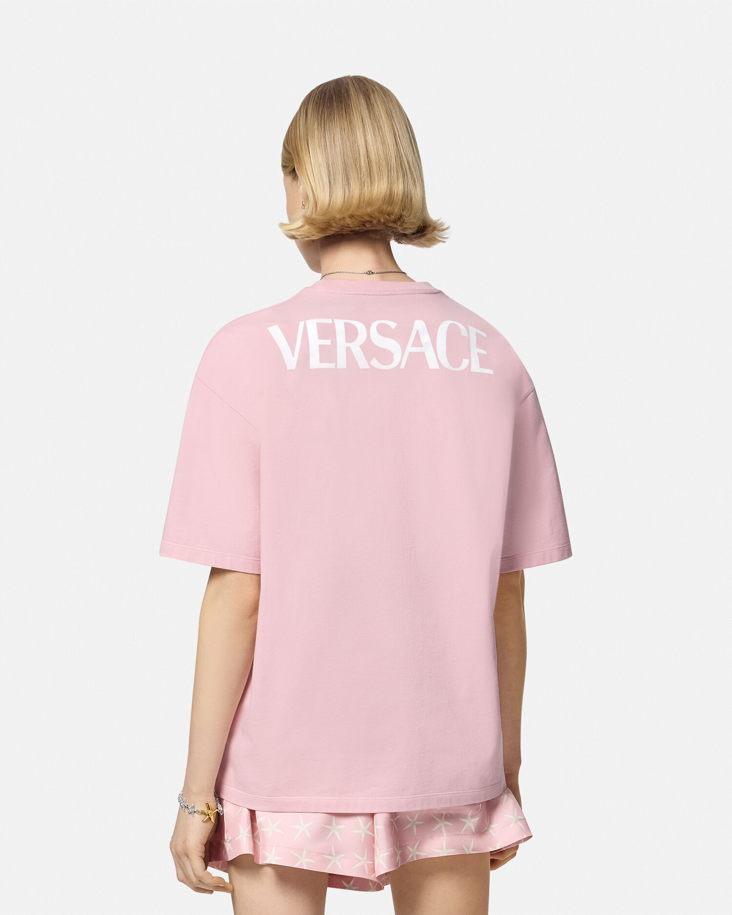 Versace t shirt pink cheap