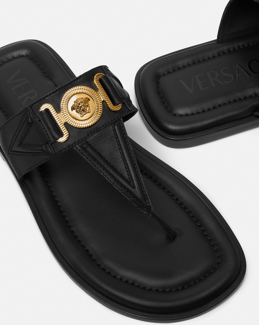 Versace logo sandals Clearance