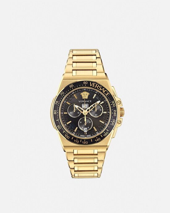 Versace Greca Extreme Chrono Watch Gold 1