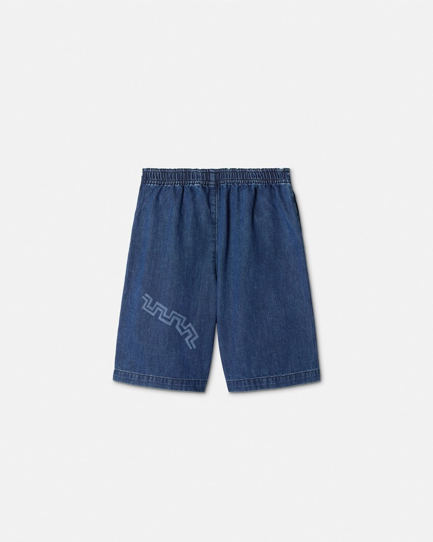 Kids Lasered Denim Shorts Blue 3