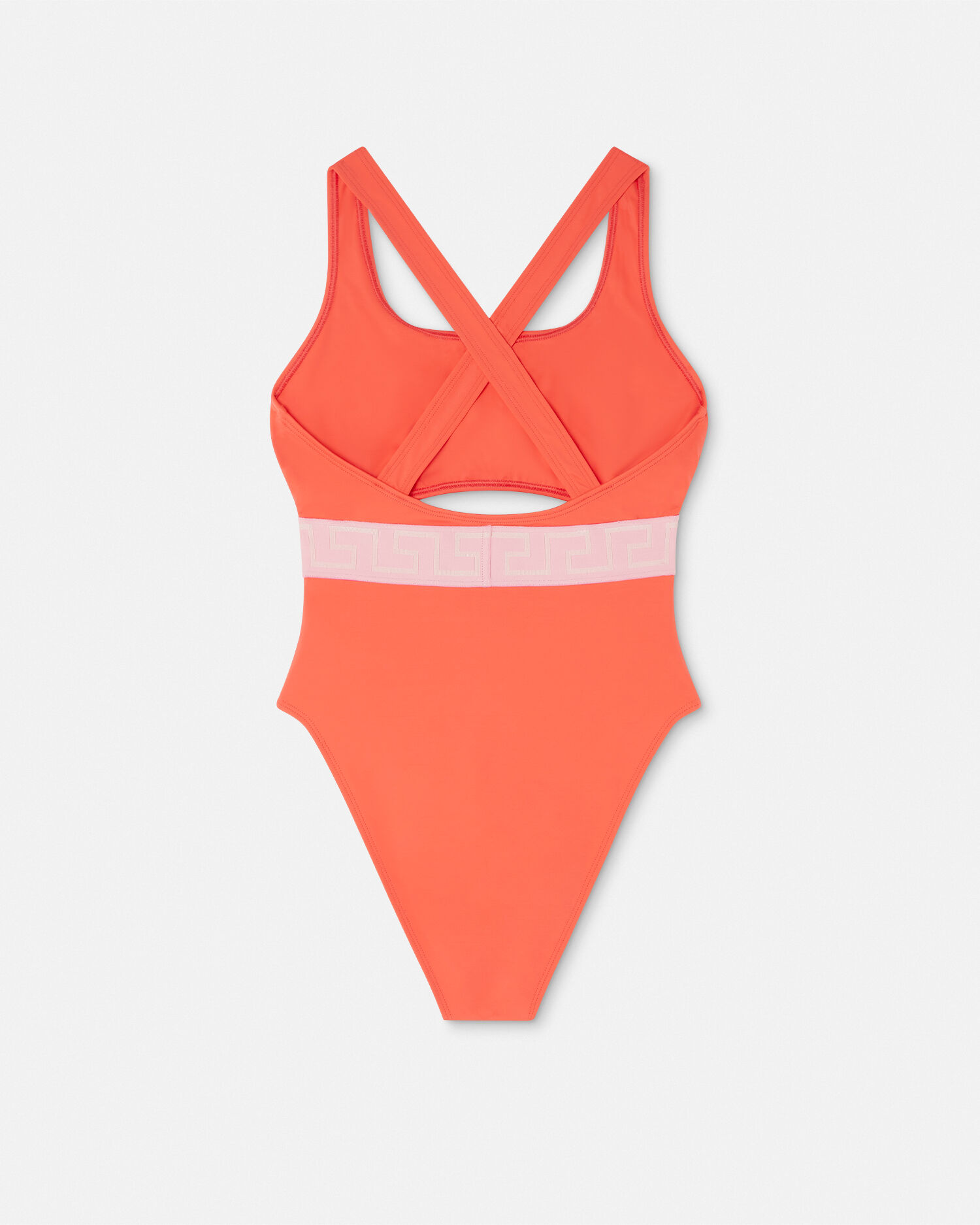 Greca Border One Piece Swimsuit Orange VERSACE CA