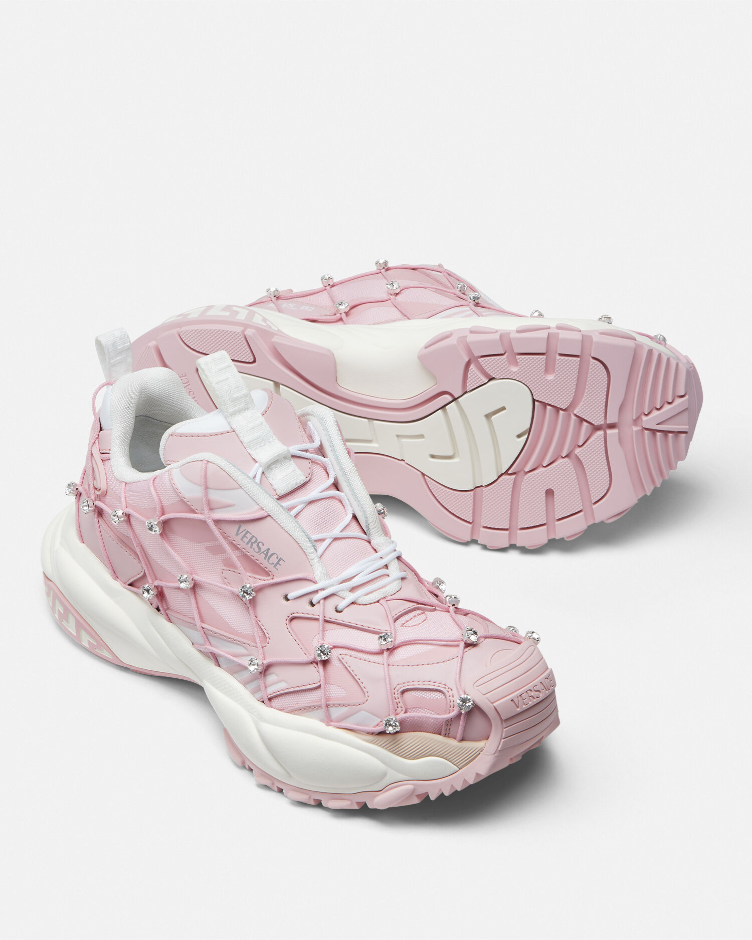 Versace pink sneakers deals