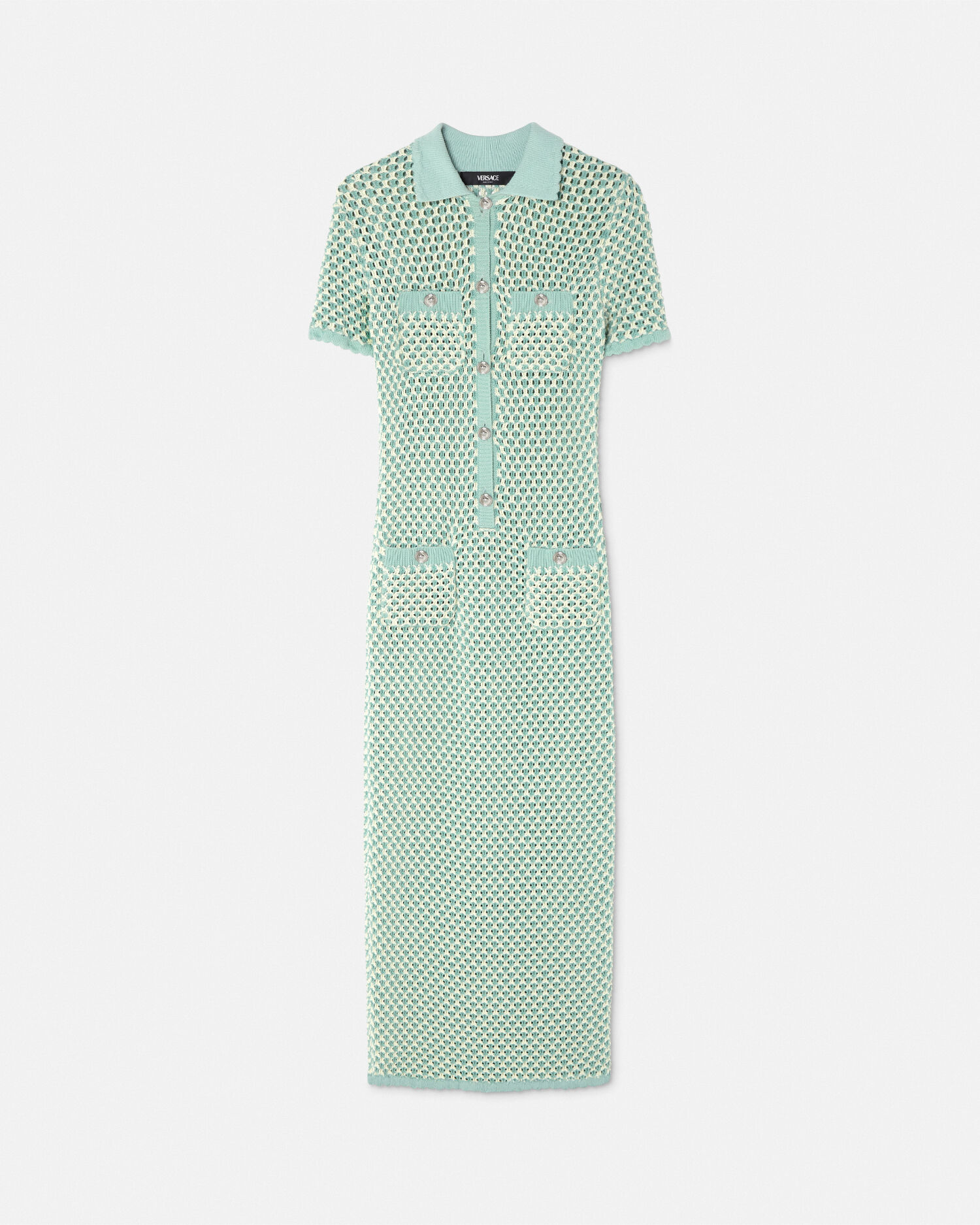 ワンピース VERSACE Teal Green Crepe Dress Versace Teal green crepe dress (VERSACE/ワンピース) TEAL
