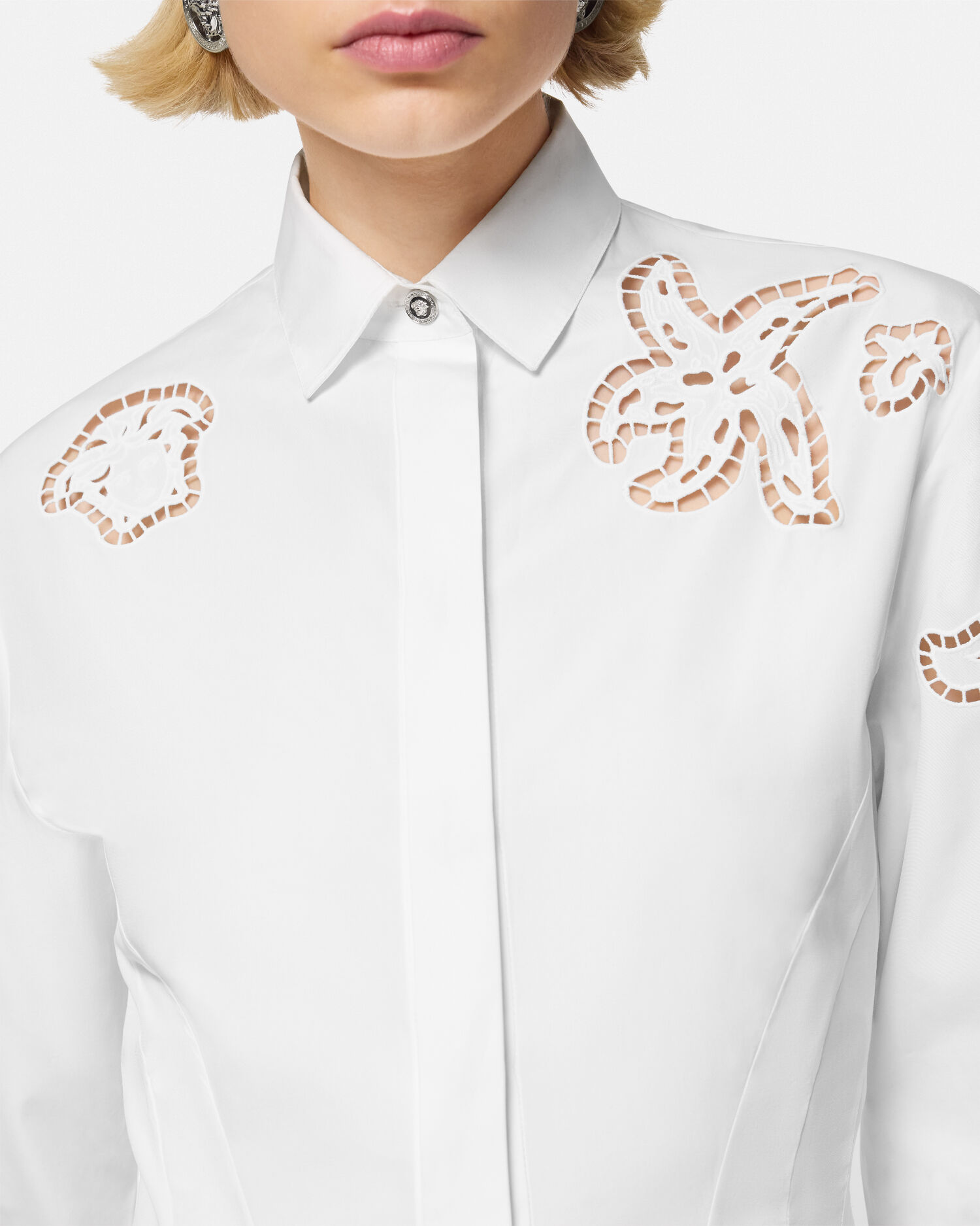 Versace white dress shirt cheap