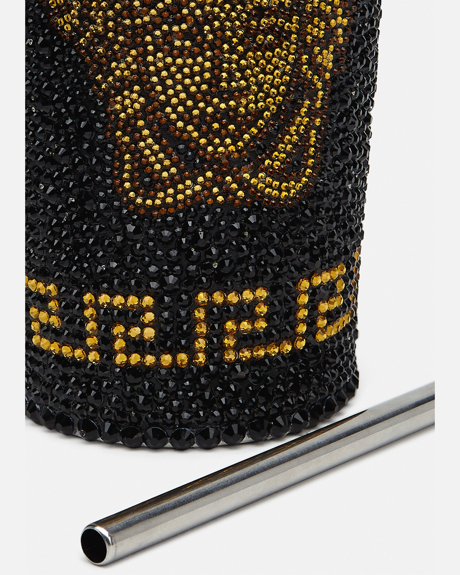 Crystal Medusa Travel Cup Black,Gold | VERSACE US