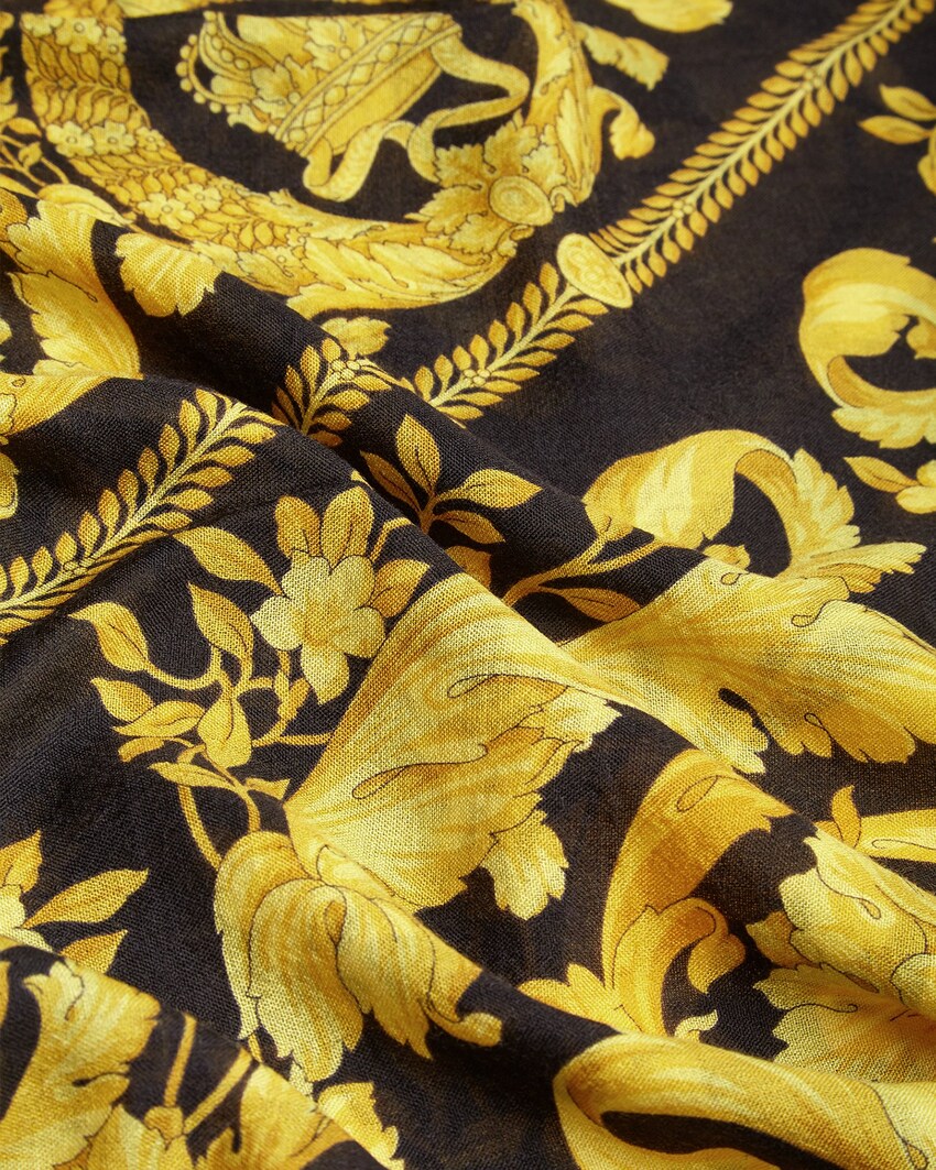 Versace Printed Cashmere-Blend Fringed Shawl 140 cm Print 2