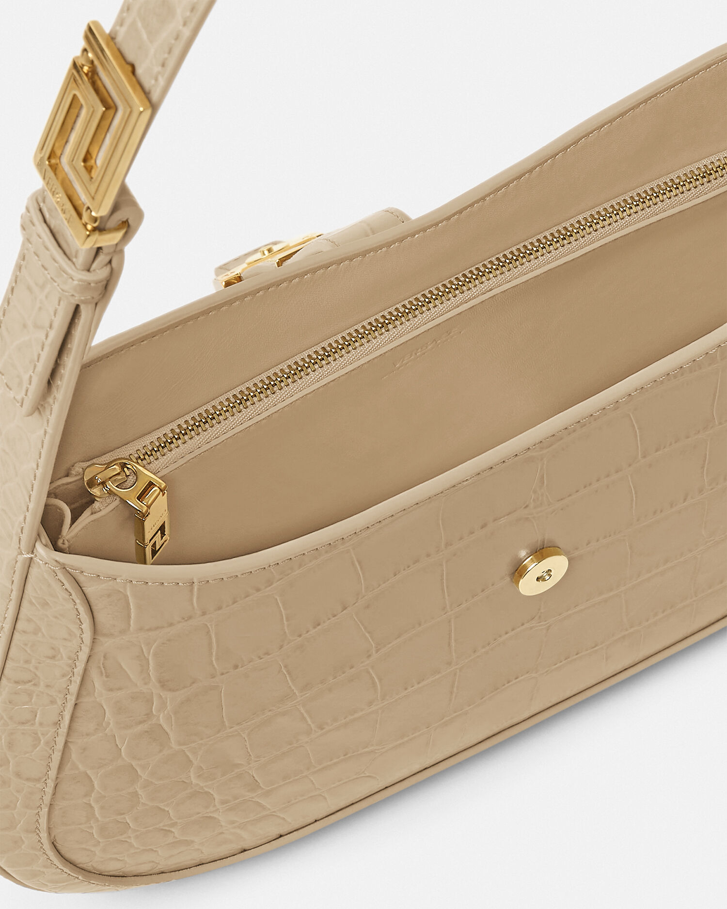Beige croc bag on sale