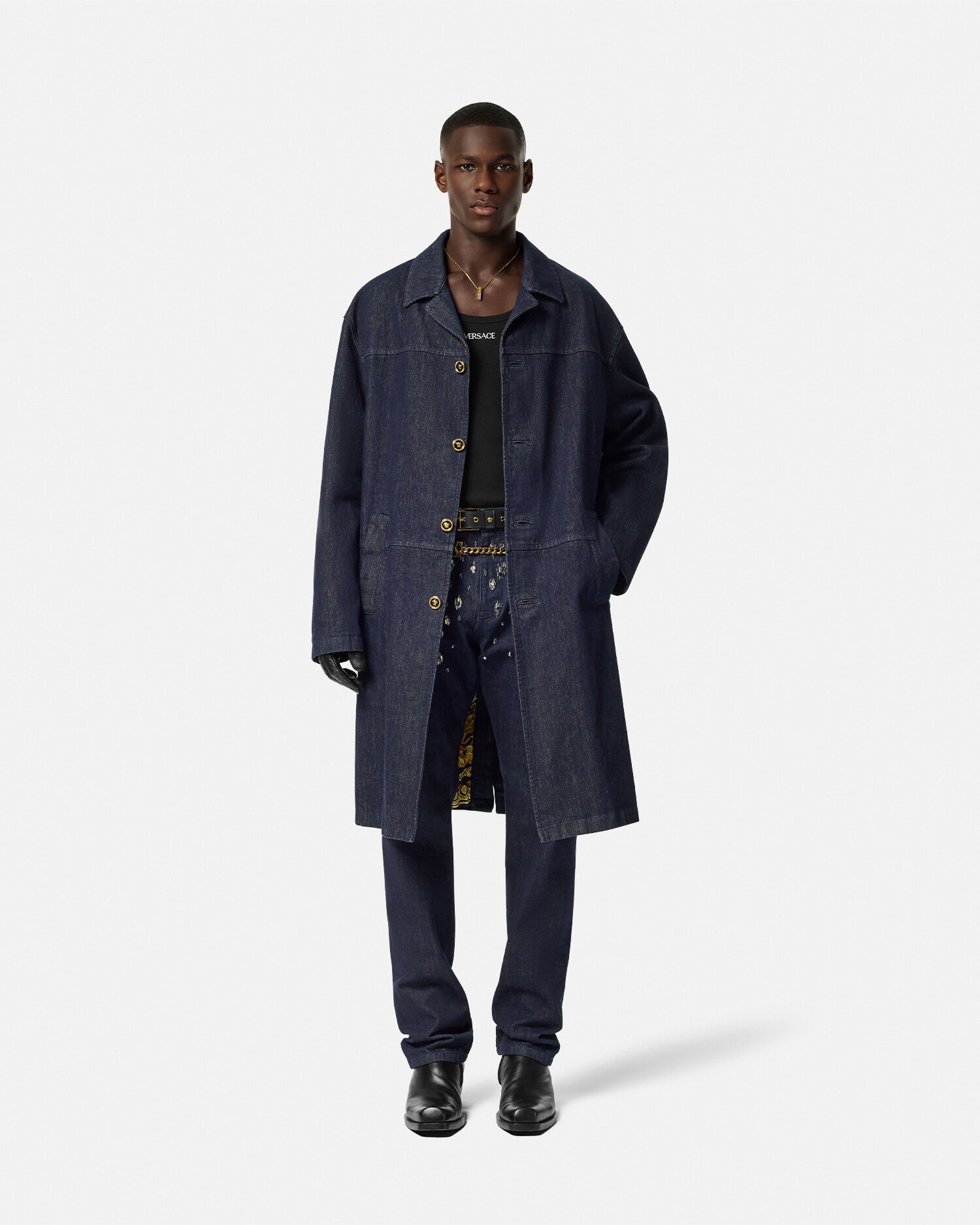 Versace overcoat hot sale