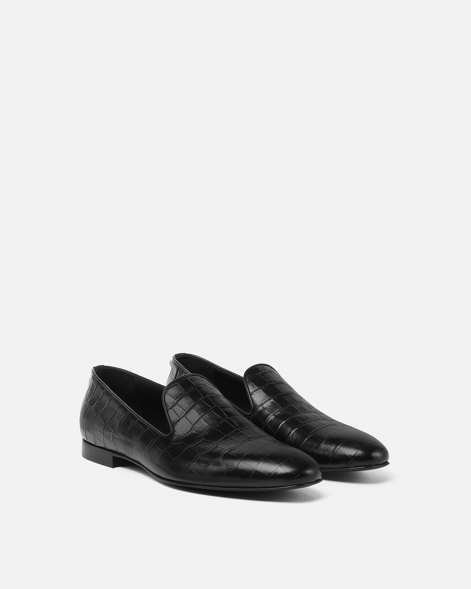 Versace on sale leather slippers
