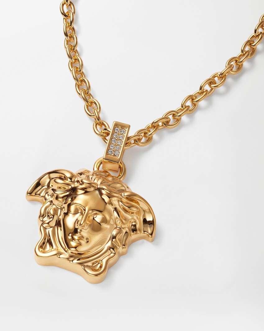 Versace La Medusa Crystal Necklace gold 2