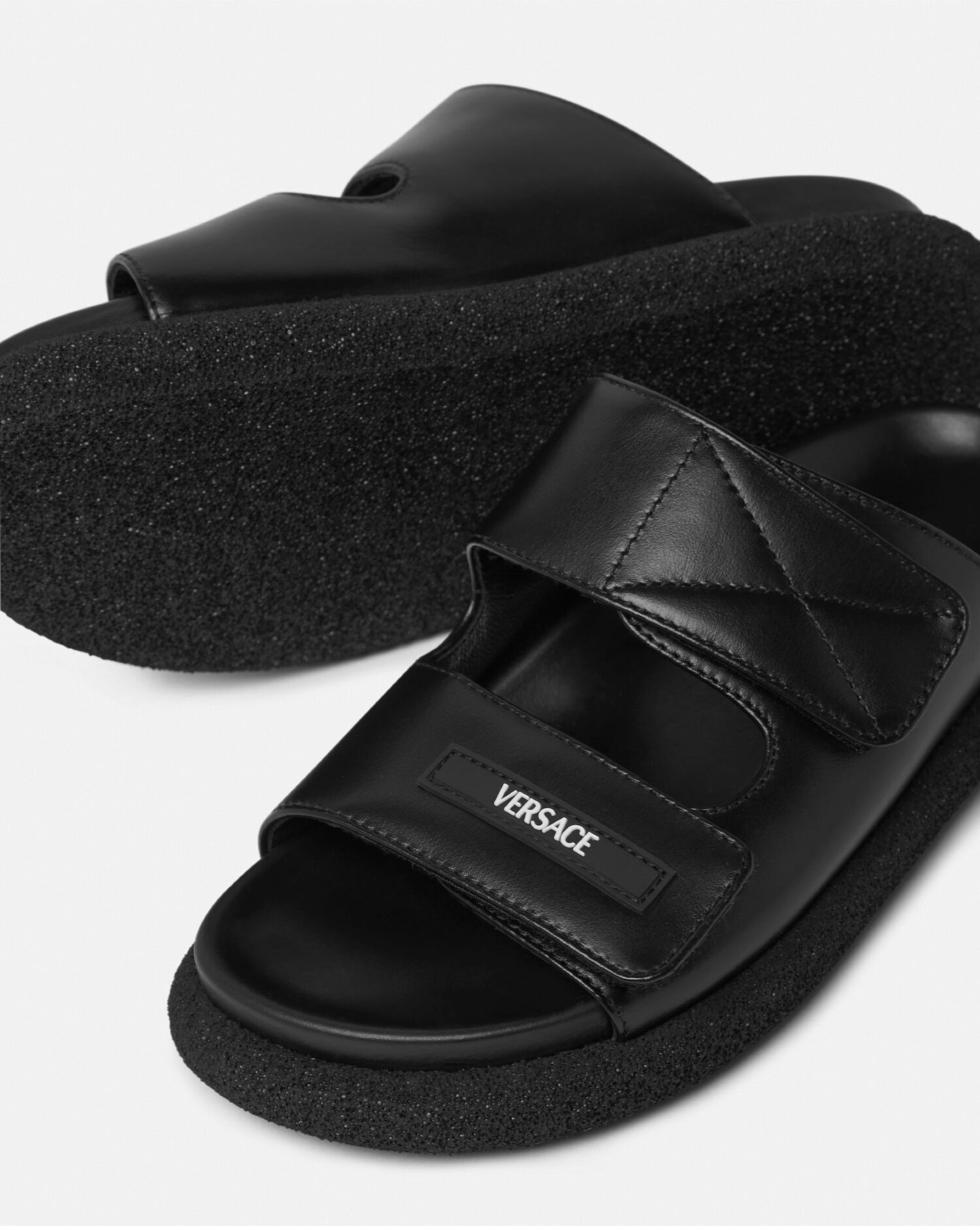 Versace Logo Kids Slides Black VERSACE