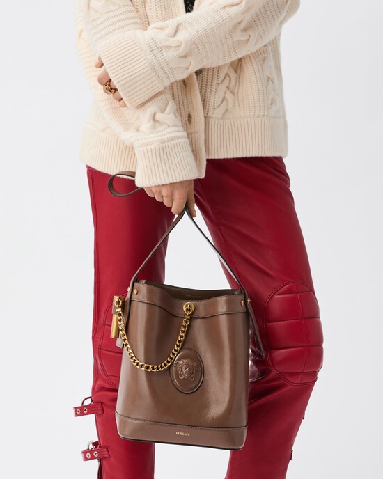 Pivot petit sac seau en cuir  Brun 2