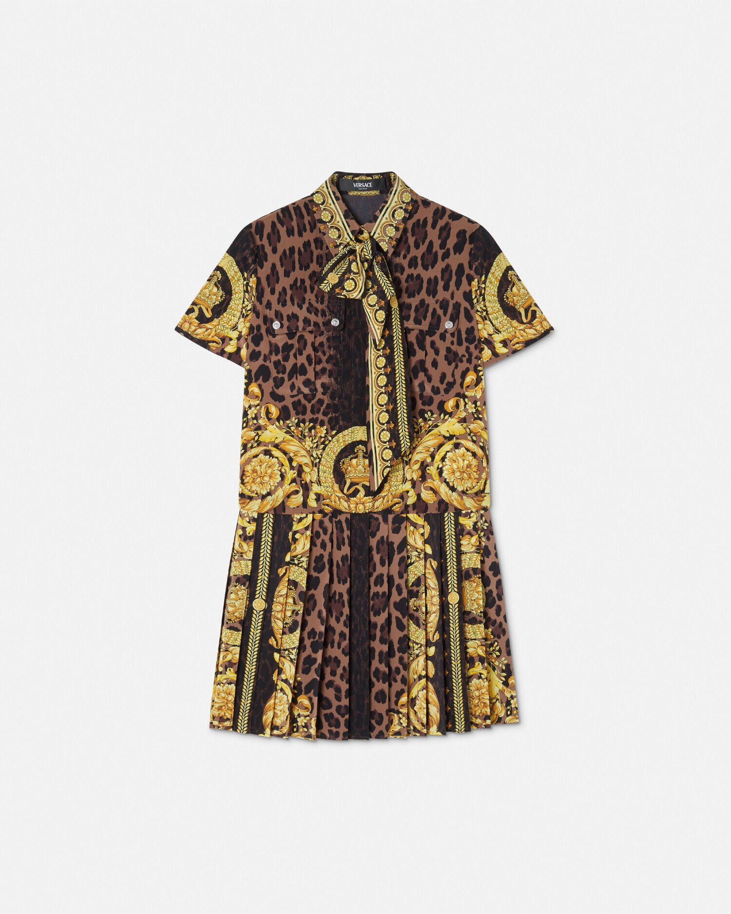Versace pleated dress best sale