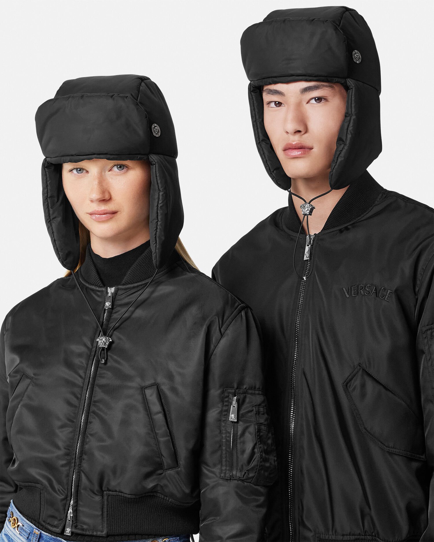 Padded Ski Hat Black | VERSACE