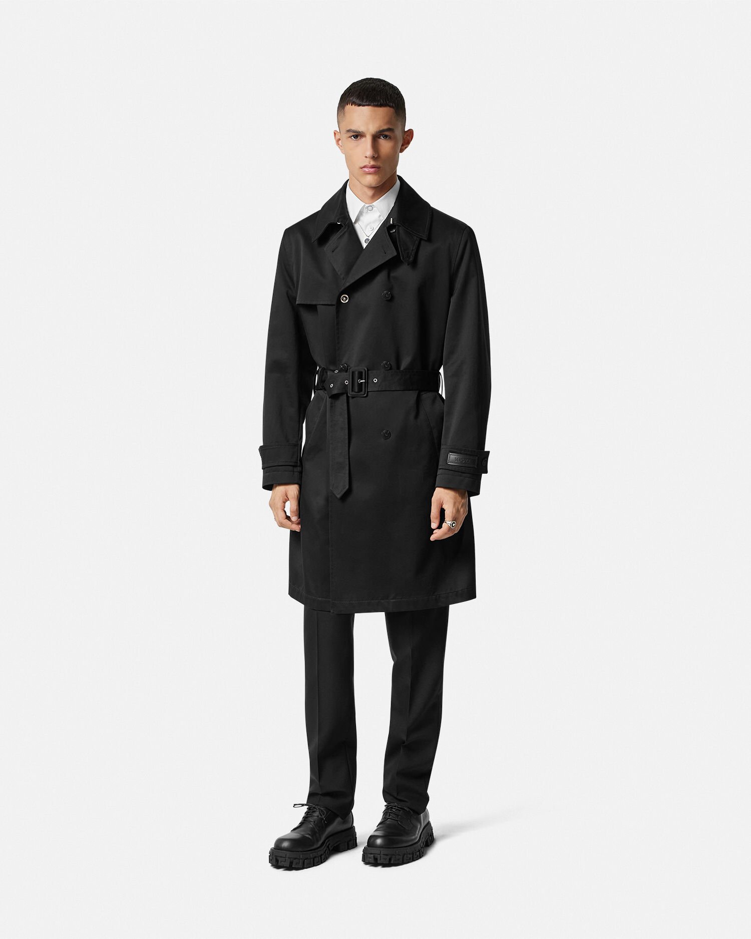 Versace trench coat mens hotsell