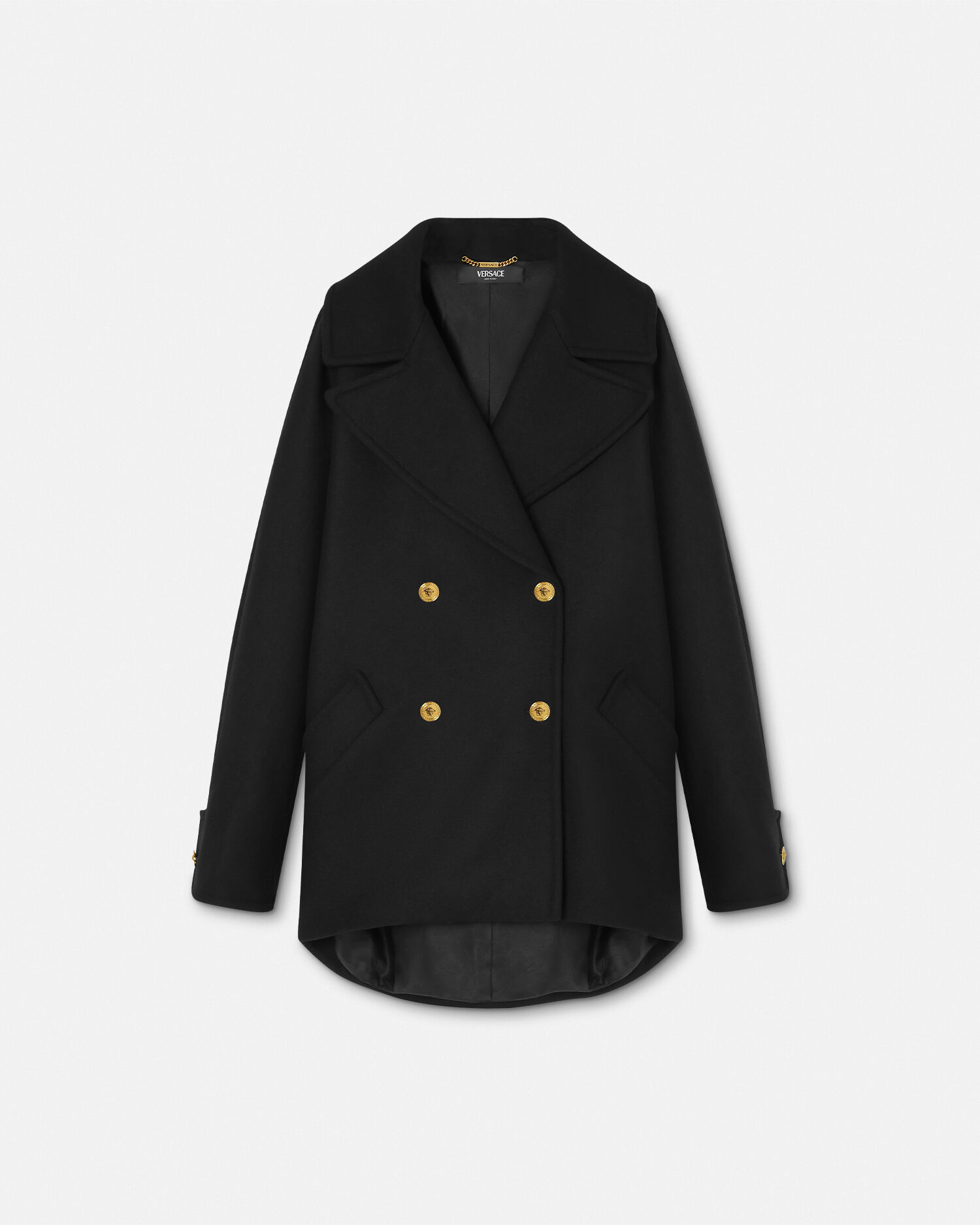 Wool Blend Cocoon Peacoat