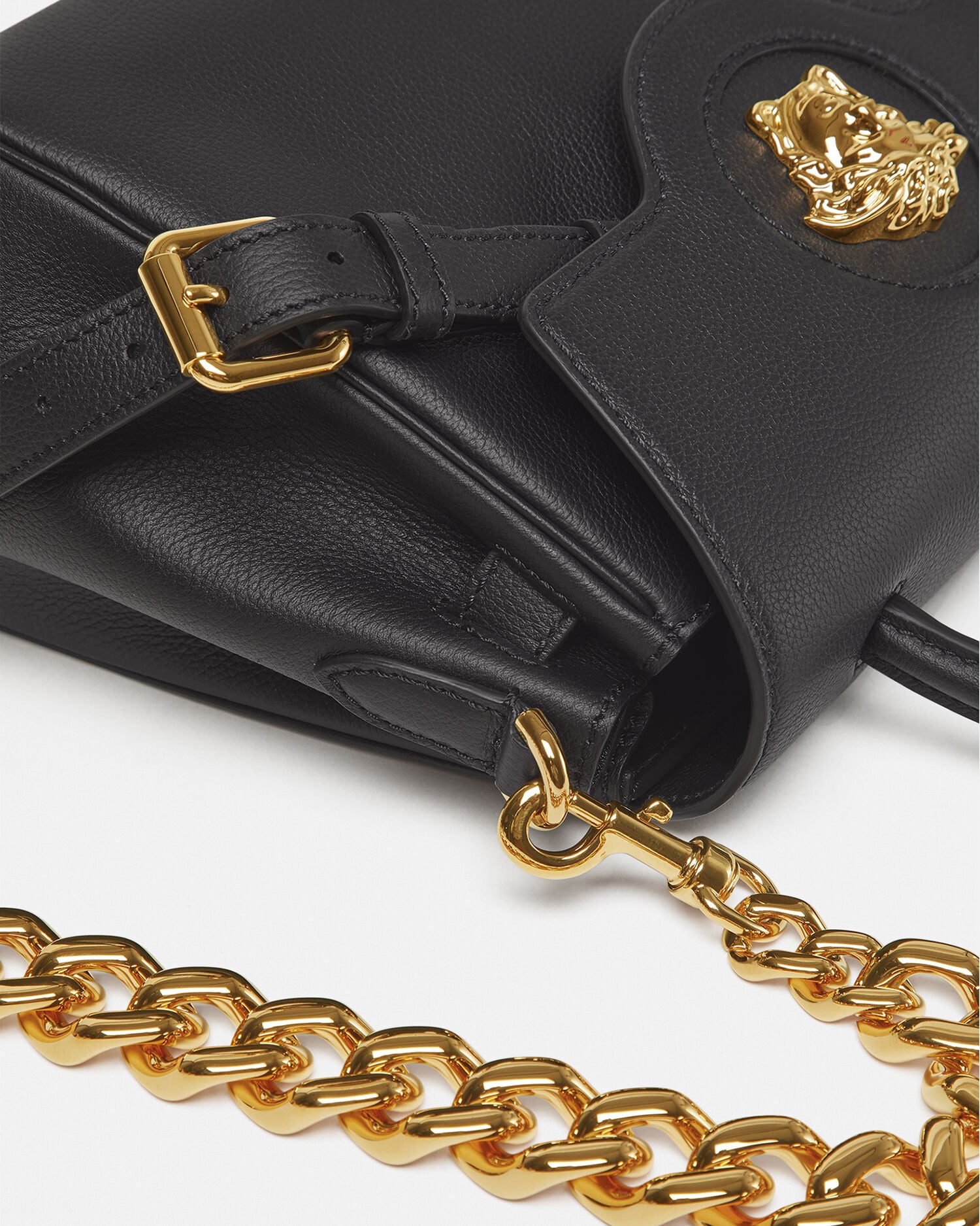 La Medusa Leather Top-Handle Gold | VERSACE US