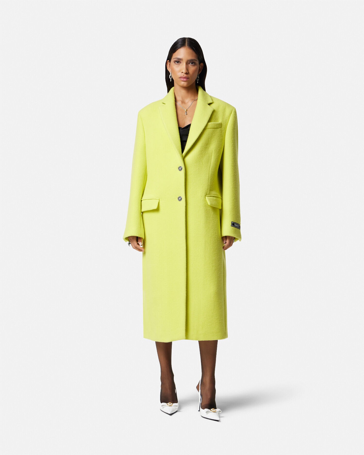 Versace wool coat hot sale