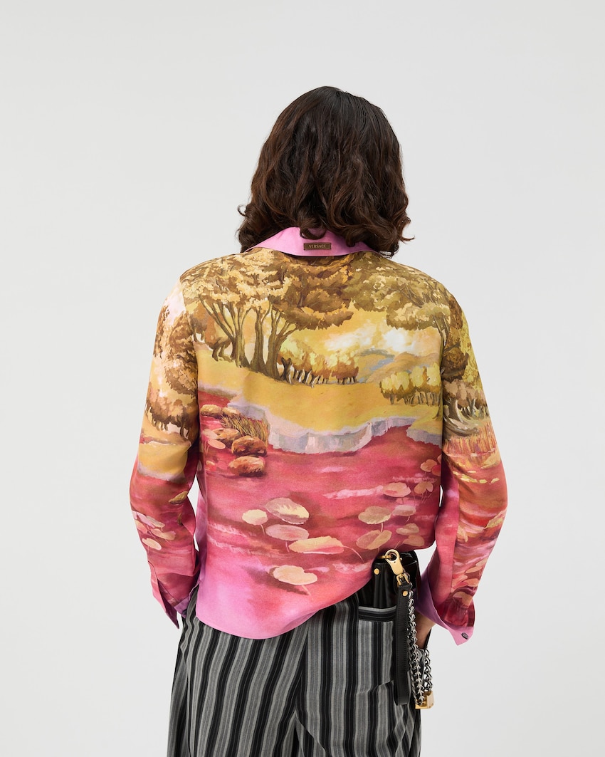 Printed Silk Twill Slim Shirt Print 3