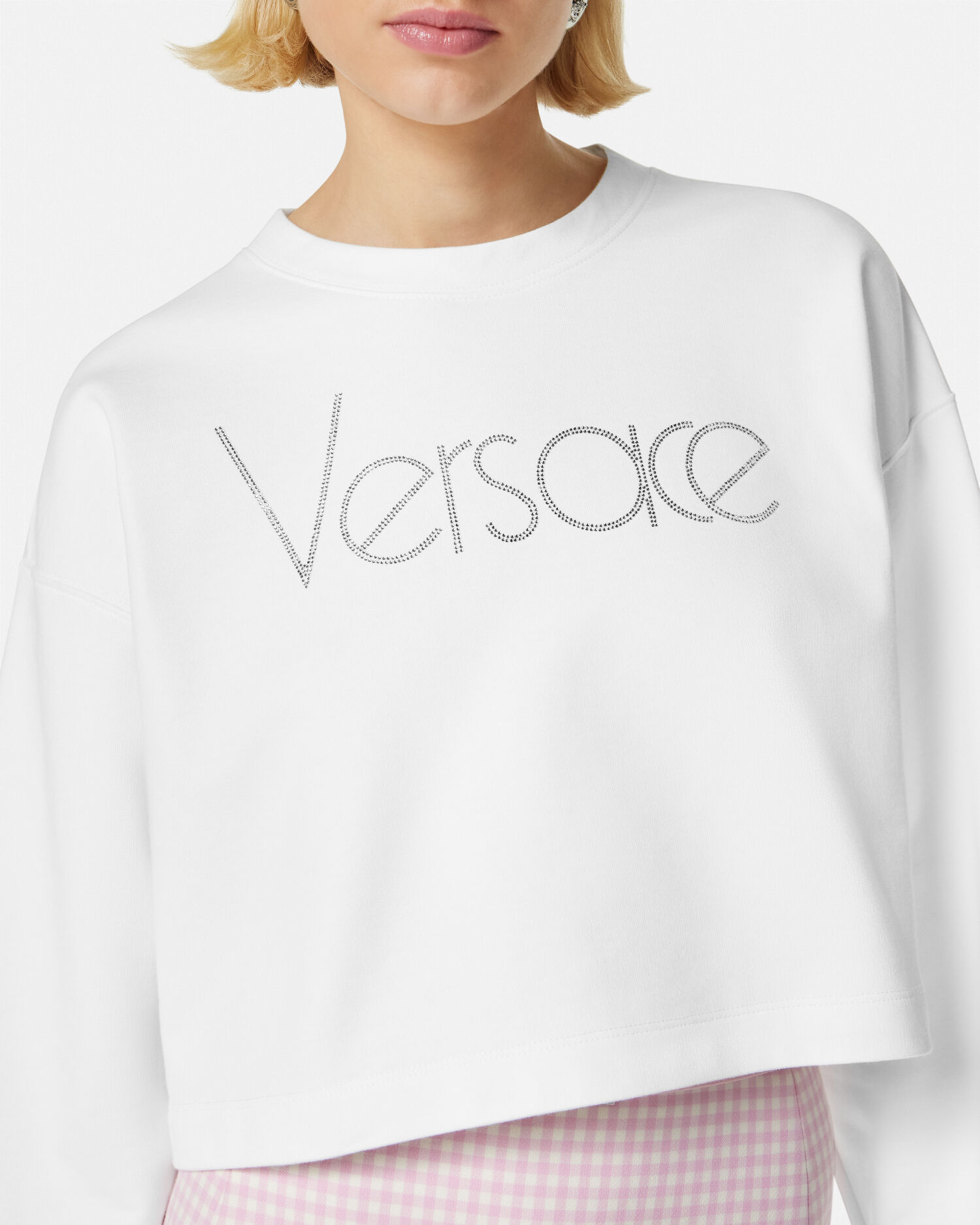 Versace white best sale sweatshirt