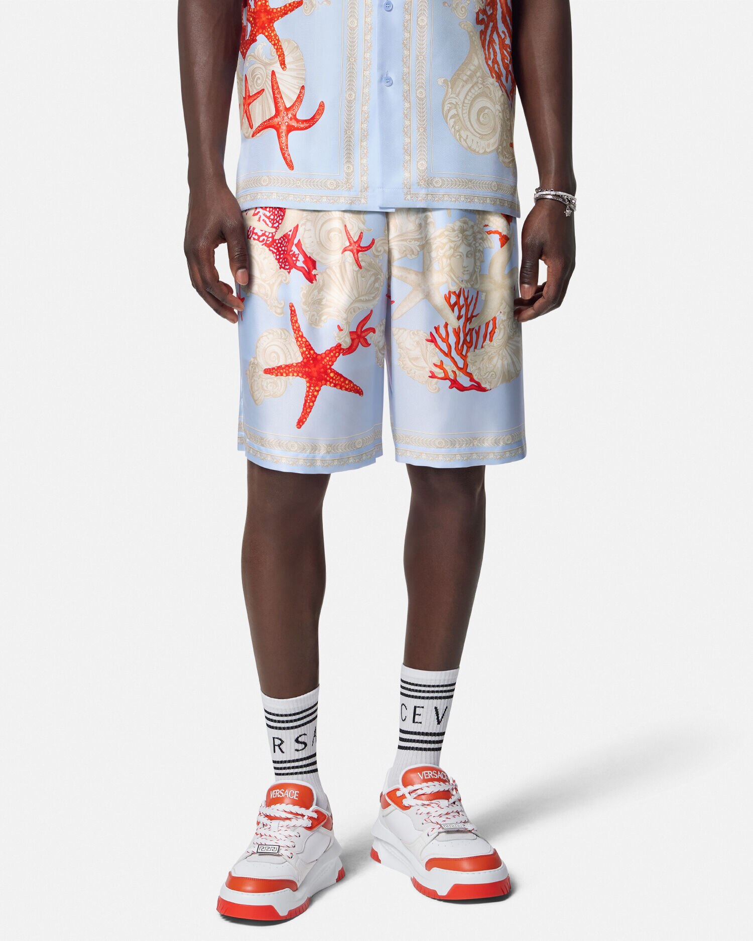 Versace silk shorts hot sale