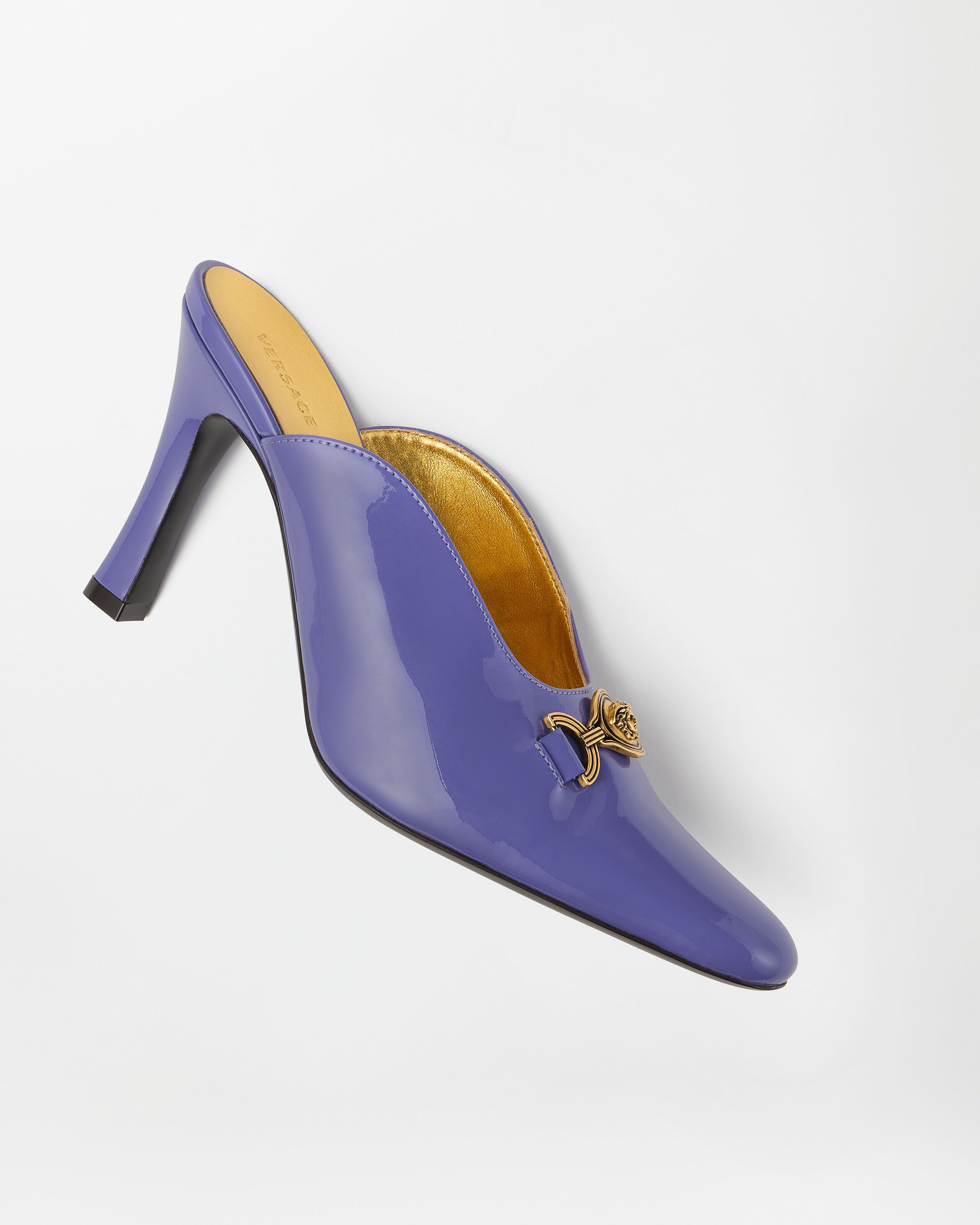 Marisa Patent Mules 90 mm Purple | VERSACE US
