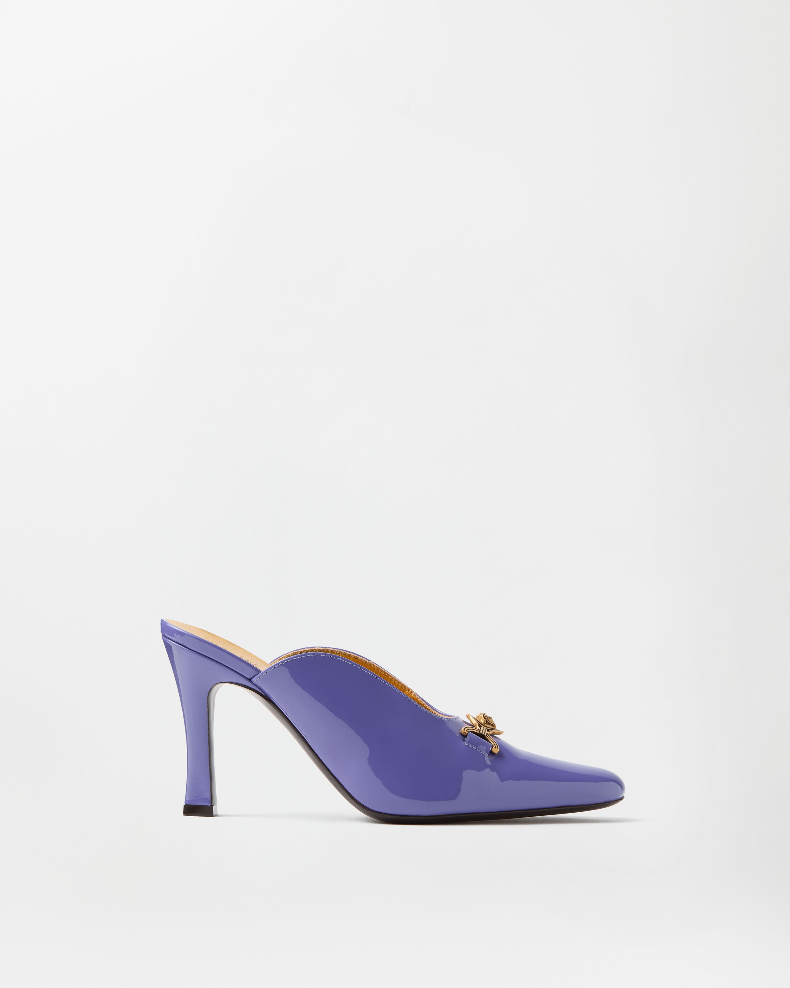 Marisa Patent Mules 90 mm Purple | VERSACE US