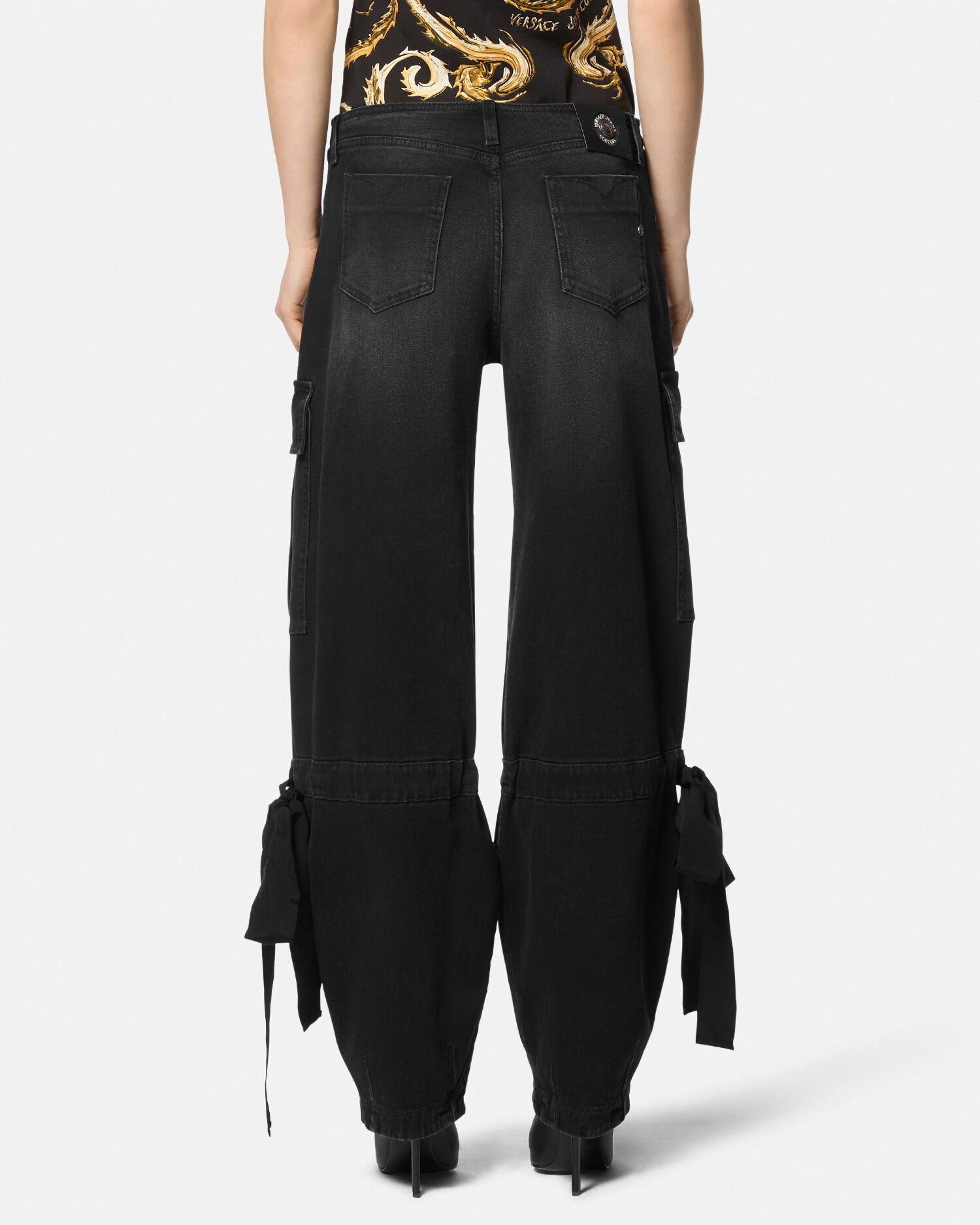 Ribbon Cargo Jeans | VERSACE US