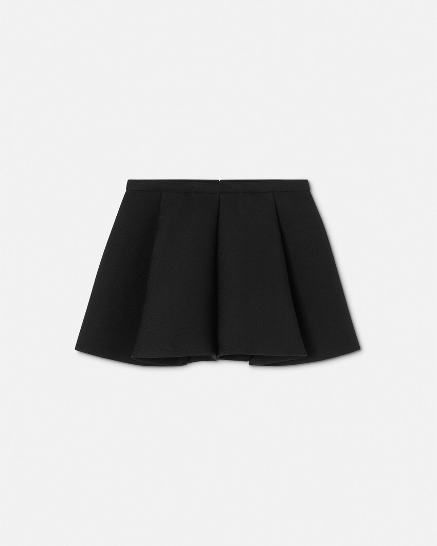 Box Pleat Mini Skirt Black VERSACE AU