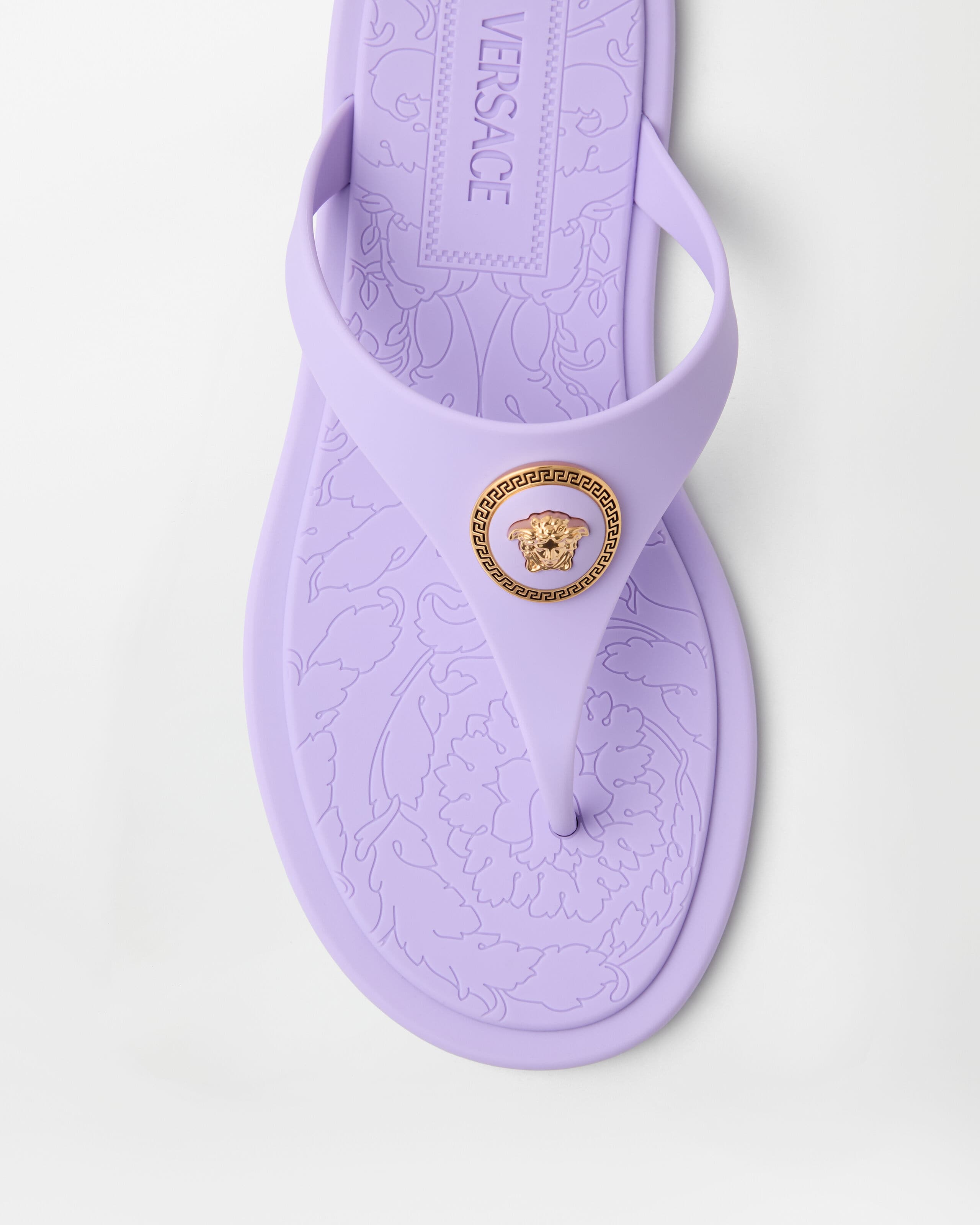 VERSACE サンダル29cm Alia Rubber Flat Sandals Purple | VERSACE US