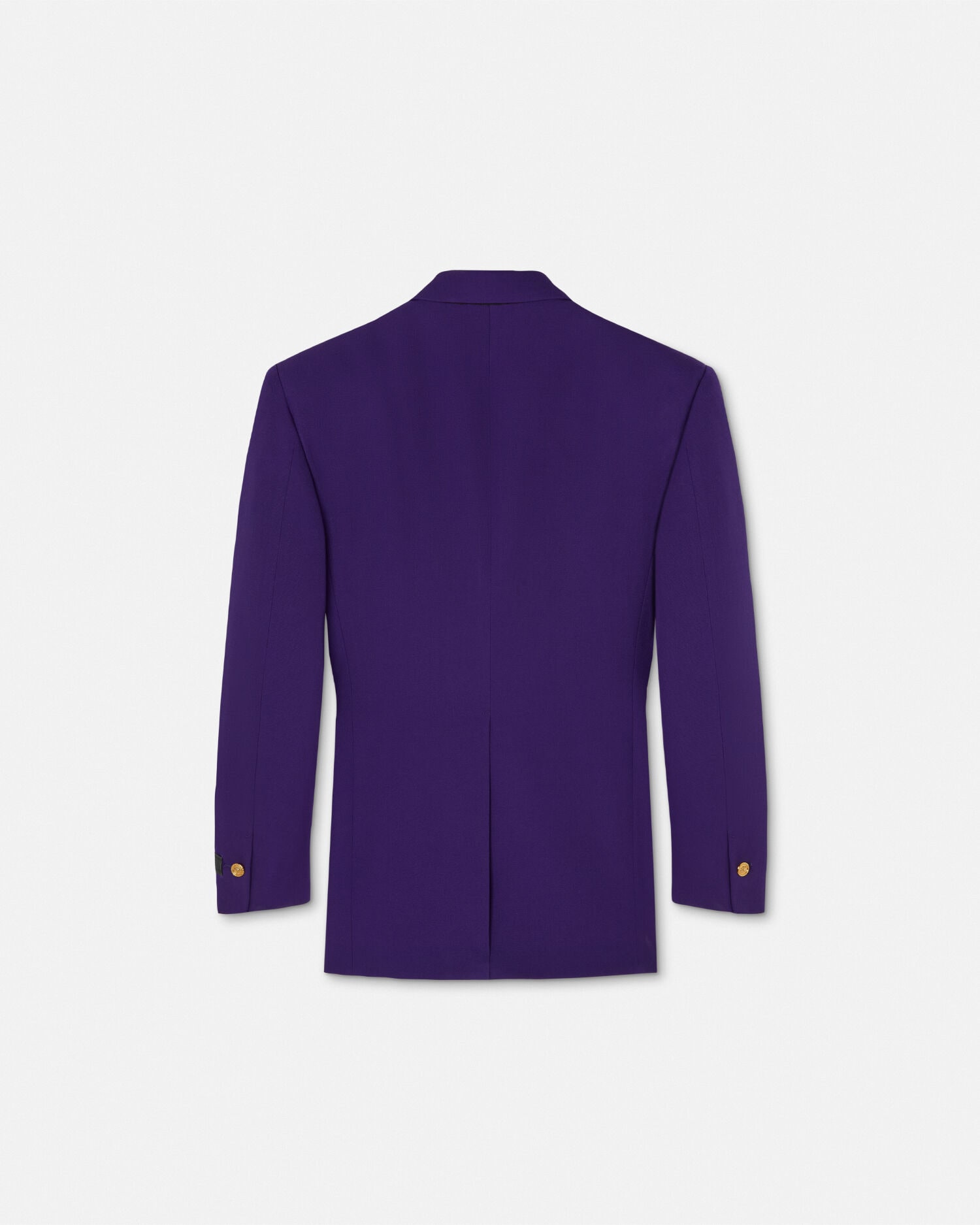 Wool Single-Breasted Blazer Purple | VERSACE US Wool Single-Breasted Blazer Purple | VERSACE US